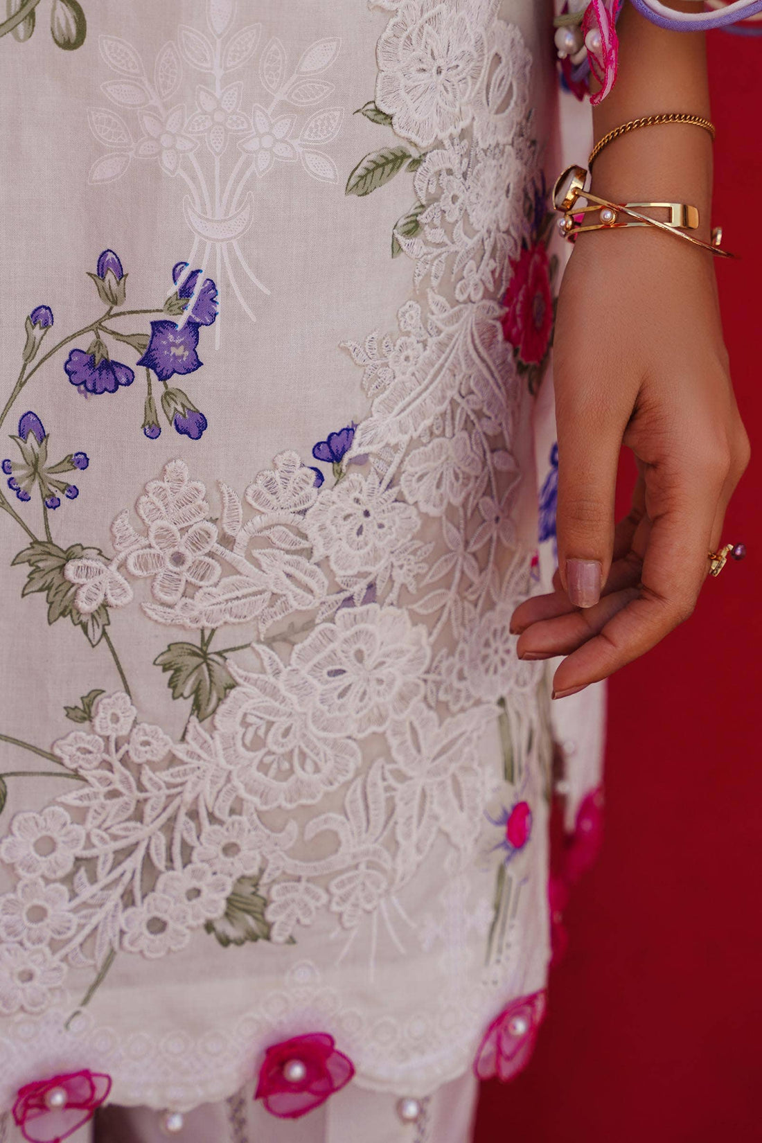 Sana Safinaz | Muzlin Spring 24 | M241-011A-CW - House Of Hania