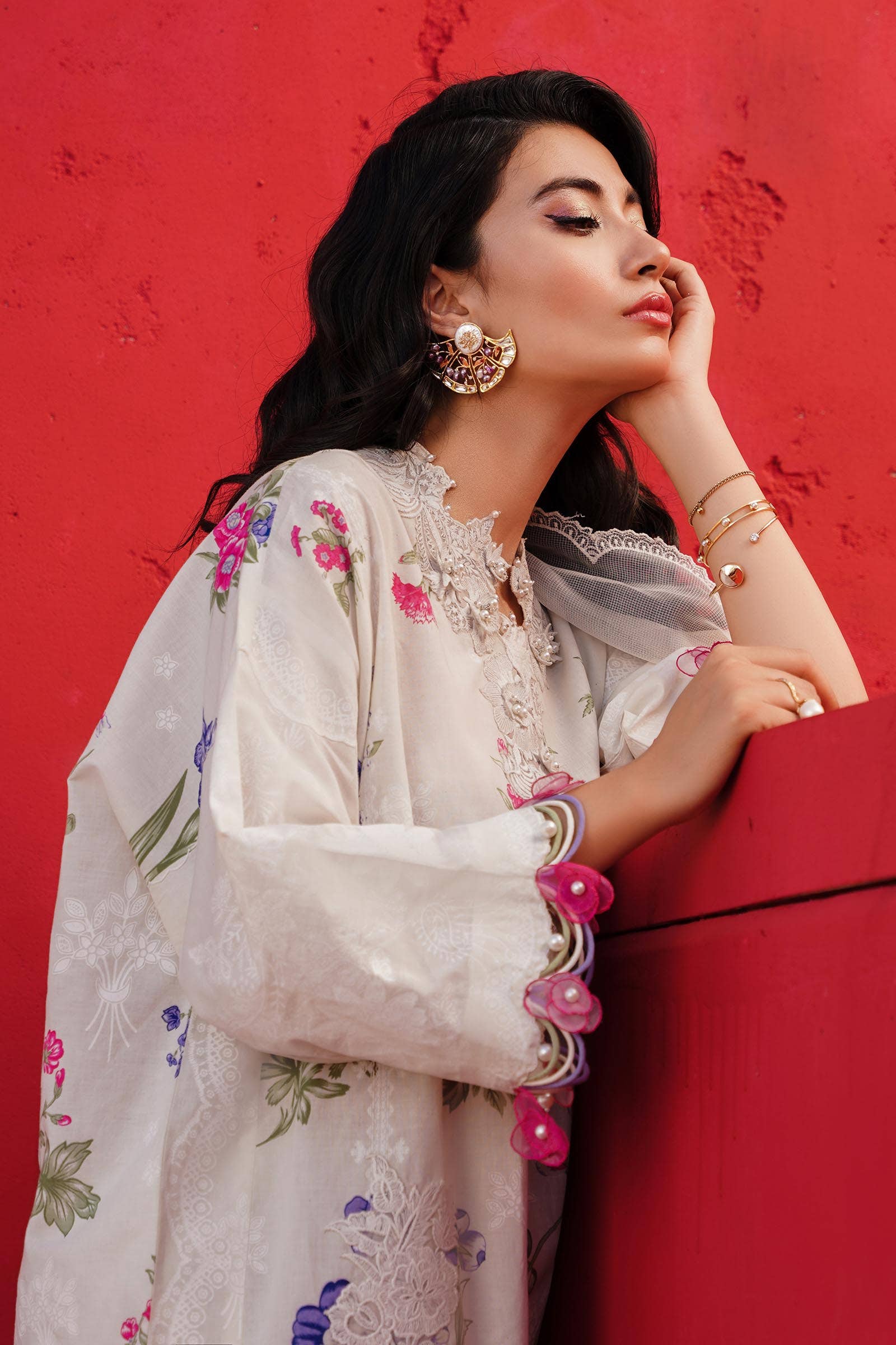 Sana Safinaz | Muzlin Spring 24 | M241-011A-CW - House Of Hania