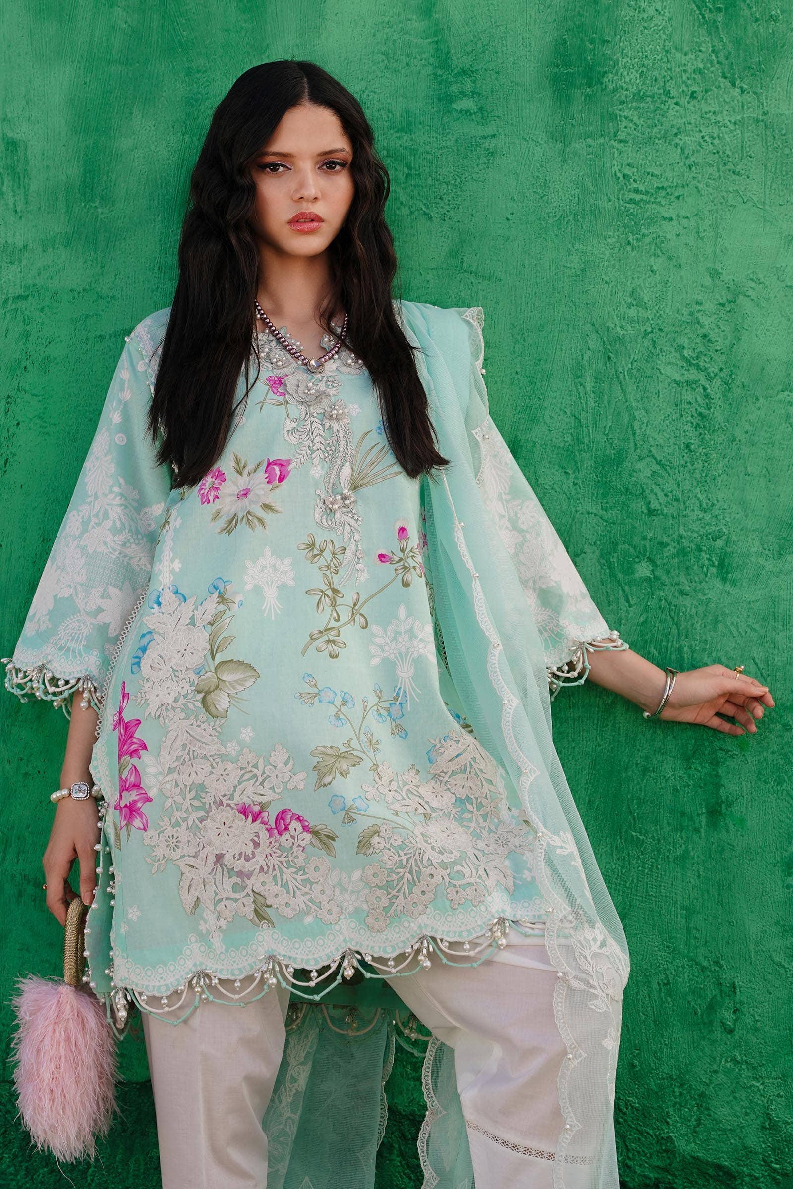 Sana Safinaz | Muzlin Spring 24 | M241-011B-CW - House Of Hania