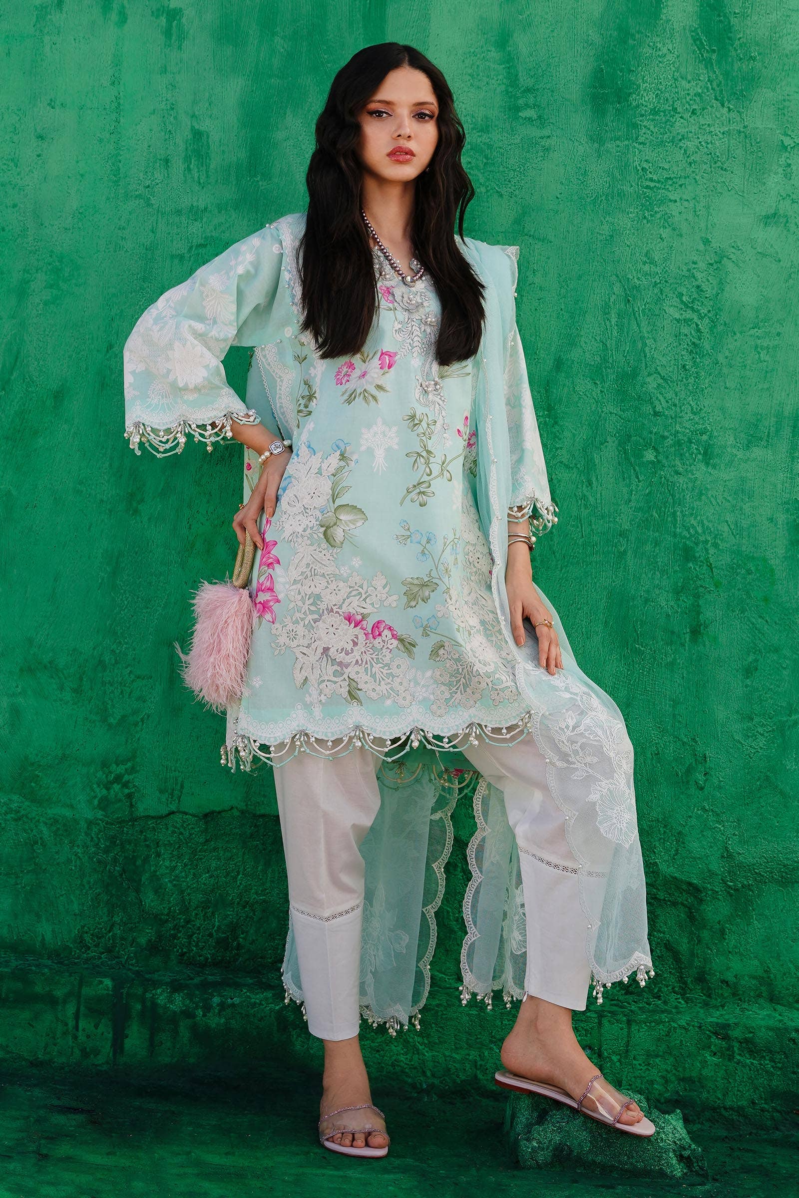 Sana Safinaz | Muzlin Spring 24 | M241-011B-CW - House Of Hania