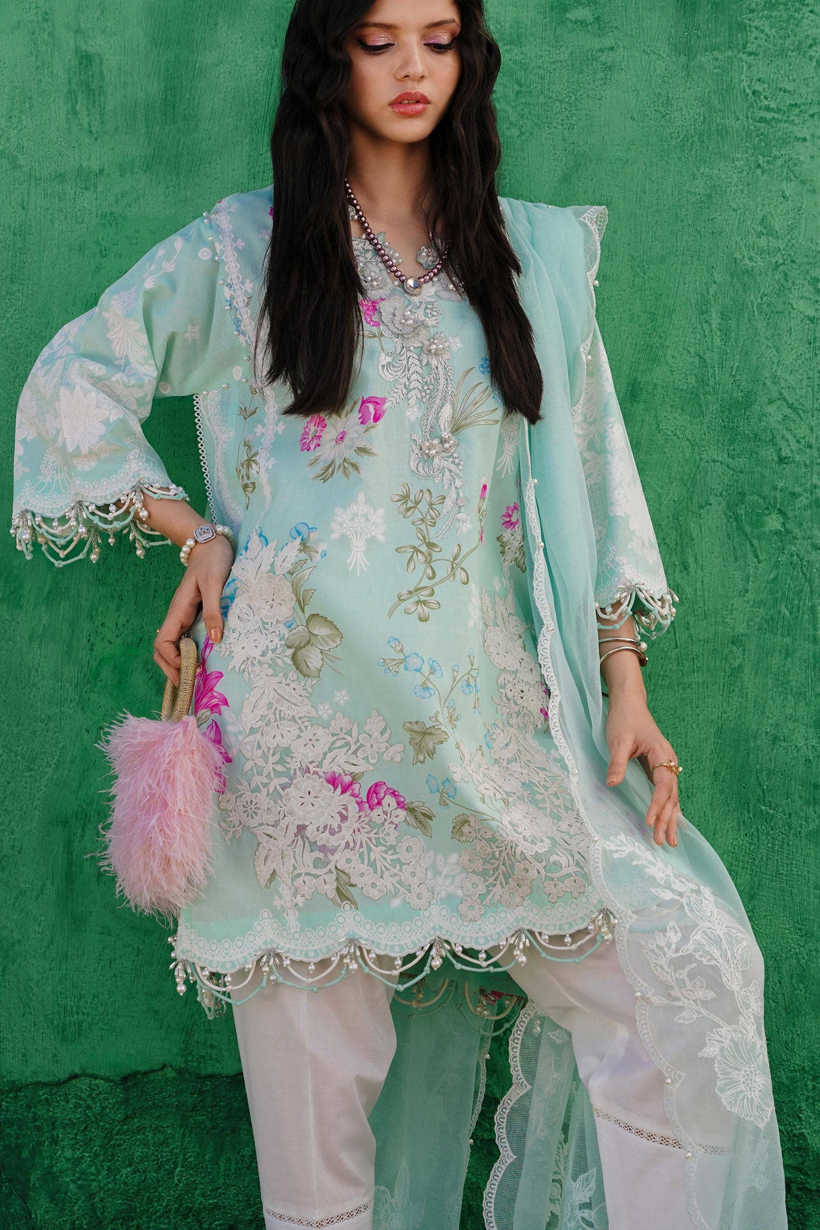 Sana Safinaz | Muzlin Spring 24 | M241-011B-CW - House Of Hania