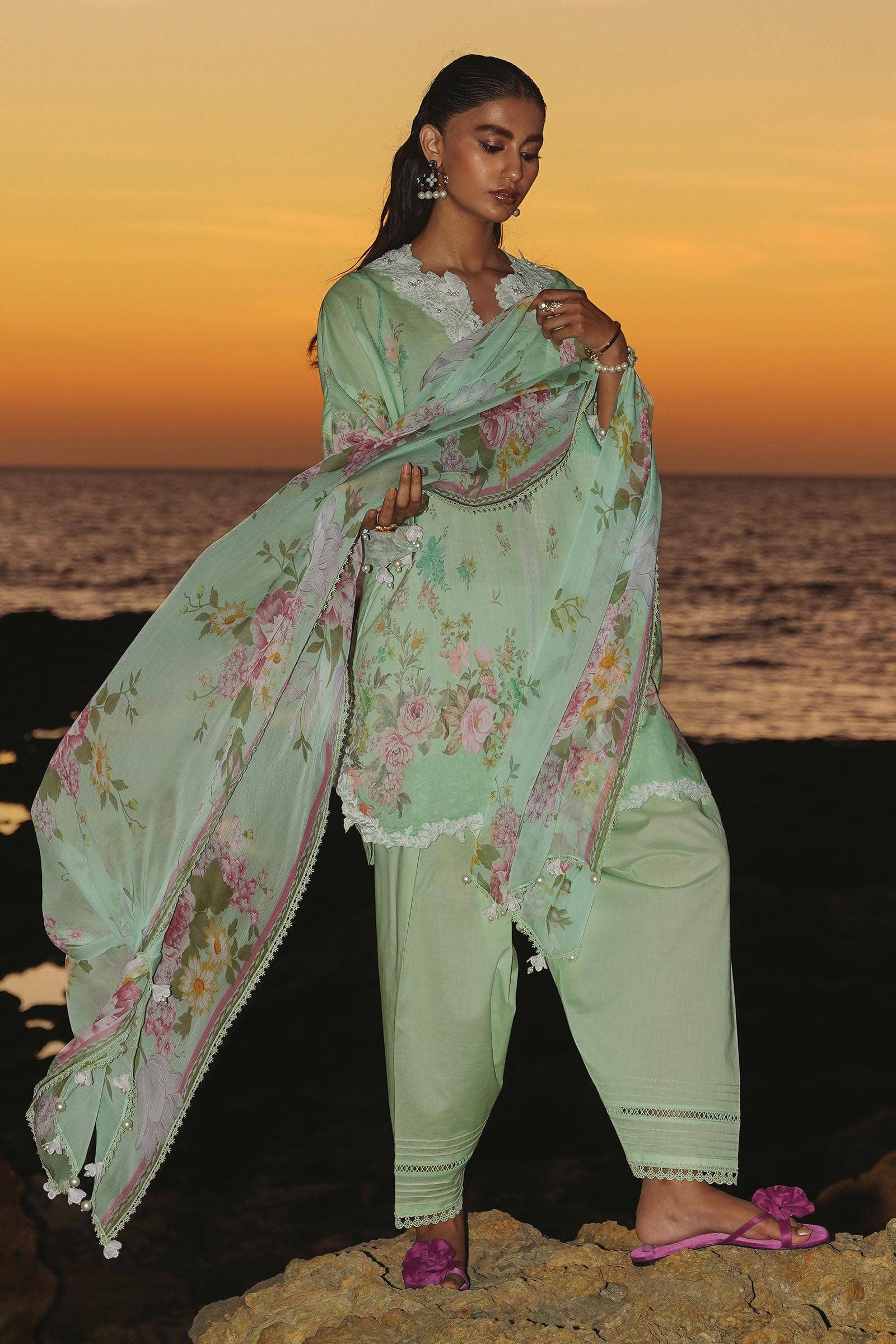 Sana Safinaz | Muzlin Spring 24 | M241-013B-CI - House Of Hania