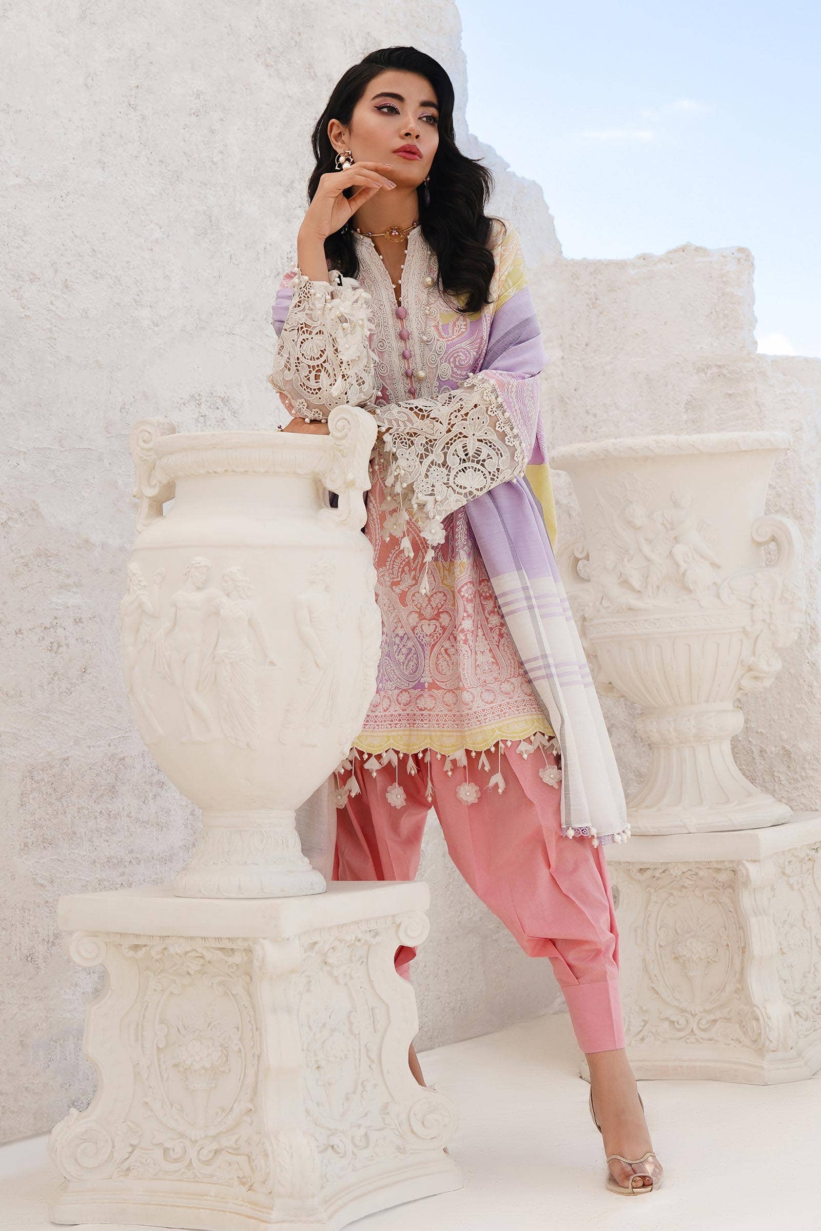Sana Safinaz | Muzlin Spring 24 | M241-015A-DG - House Of Hania