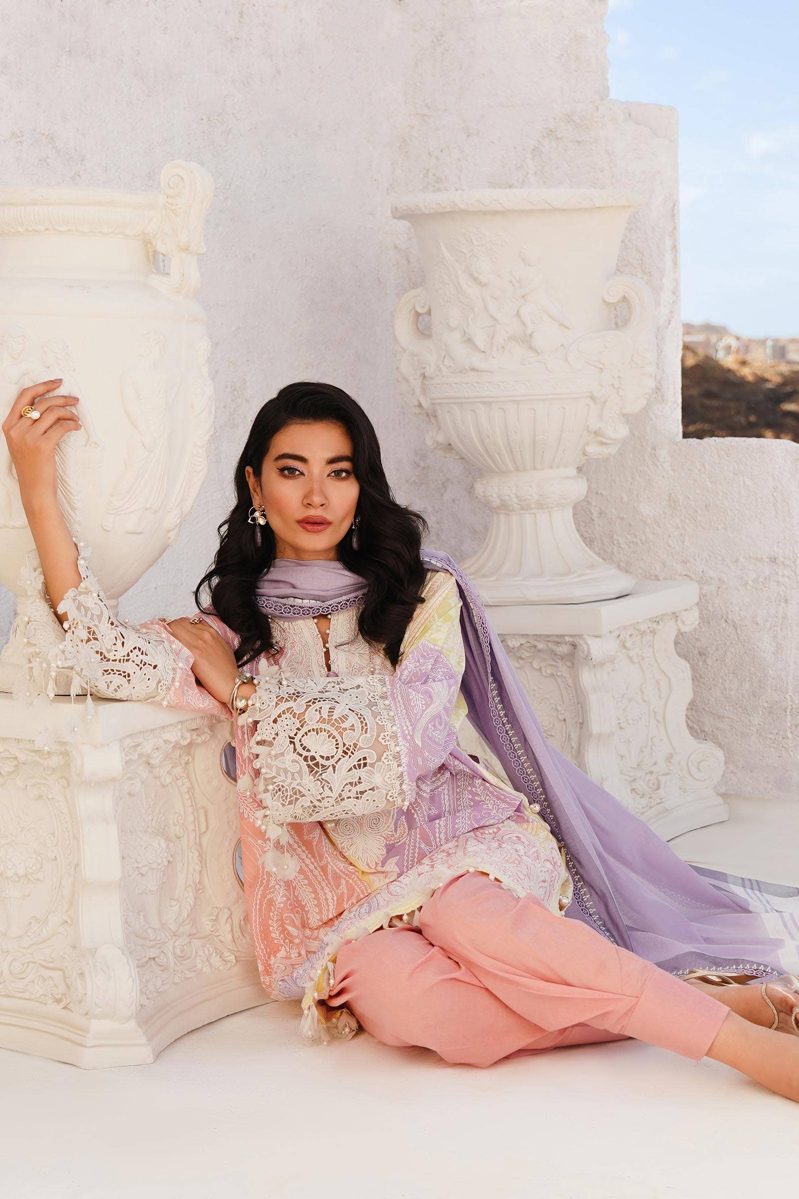 Sana Safinaz | Muzlin Spring 24 | M241-015A-DG - House Of Hania