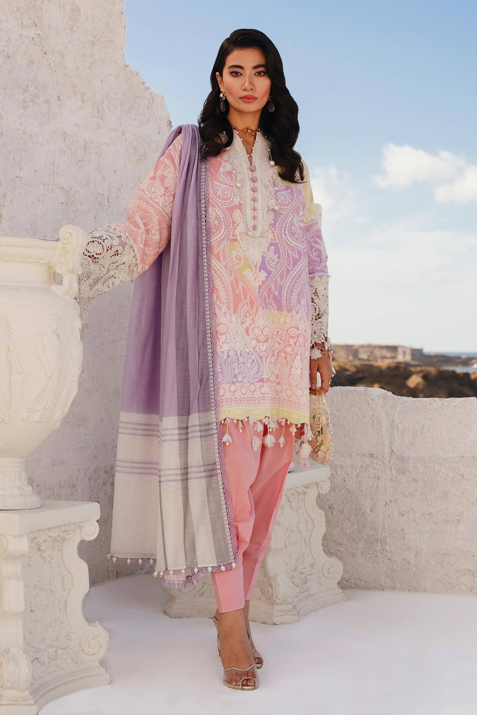 Sana Safinaz | Muzlin Spring 24 | M241-015A-DG - House Of Hania