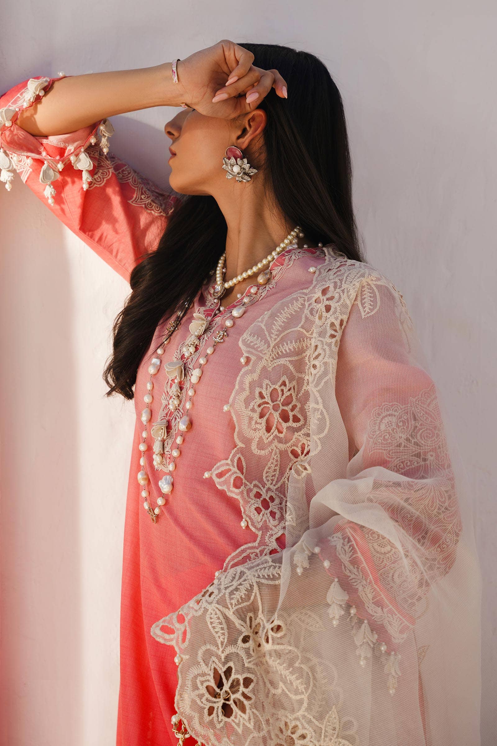 Sana Safinaz | Muzlin Spring 24 | M241-017A-CW - House Of Hania