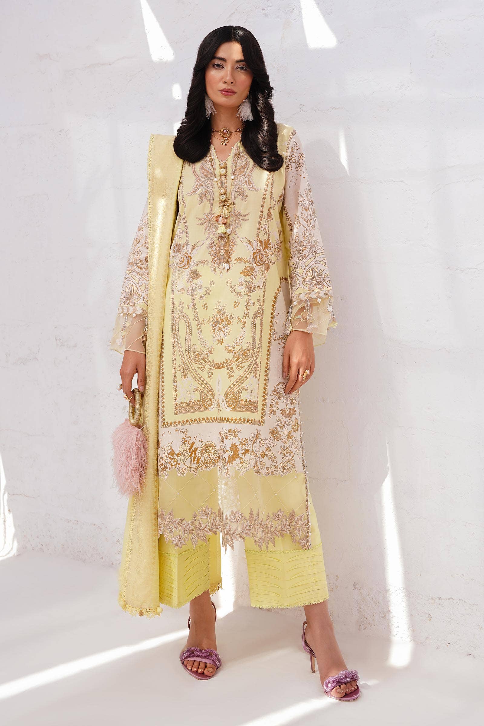 Sana Safinaz | Muzlin Spring 24 | M241-018A-CM - House Of Hania