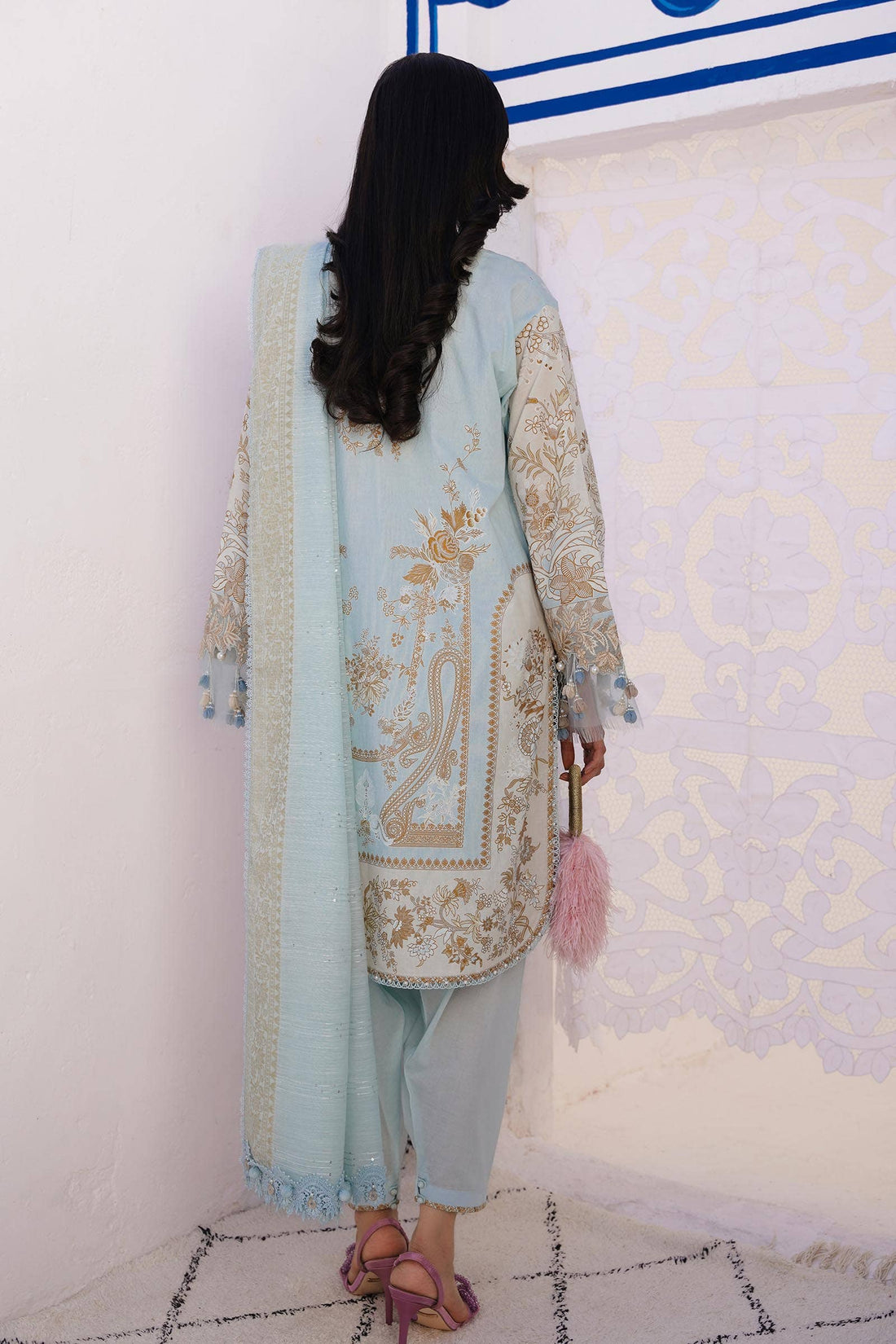 Sana Safinaz | Muzlin Spring 24 | M241-018B-CM - House Of Hania