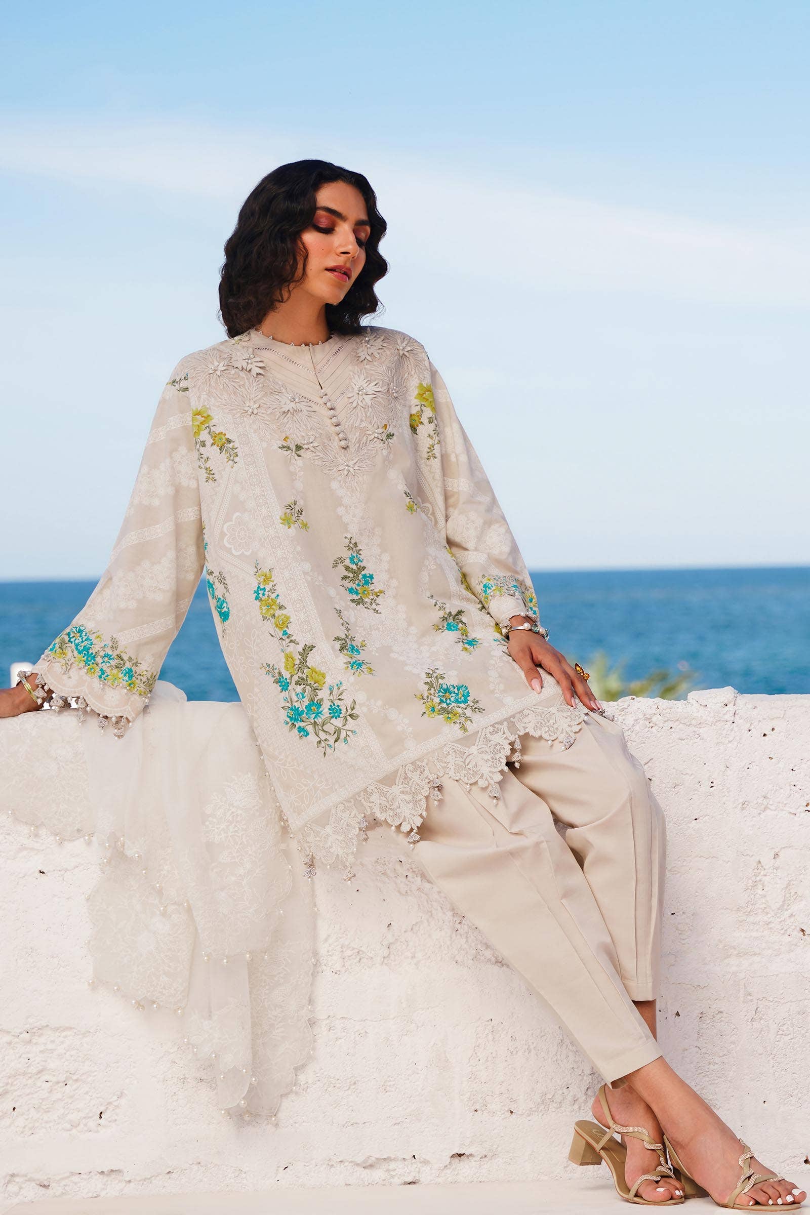 Sana Safinaz | Muzlin Spring 24 | M241-020A-CW - House Of Hania