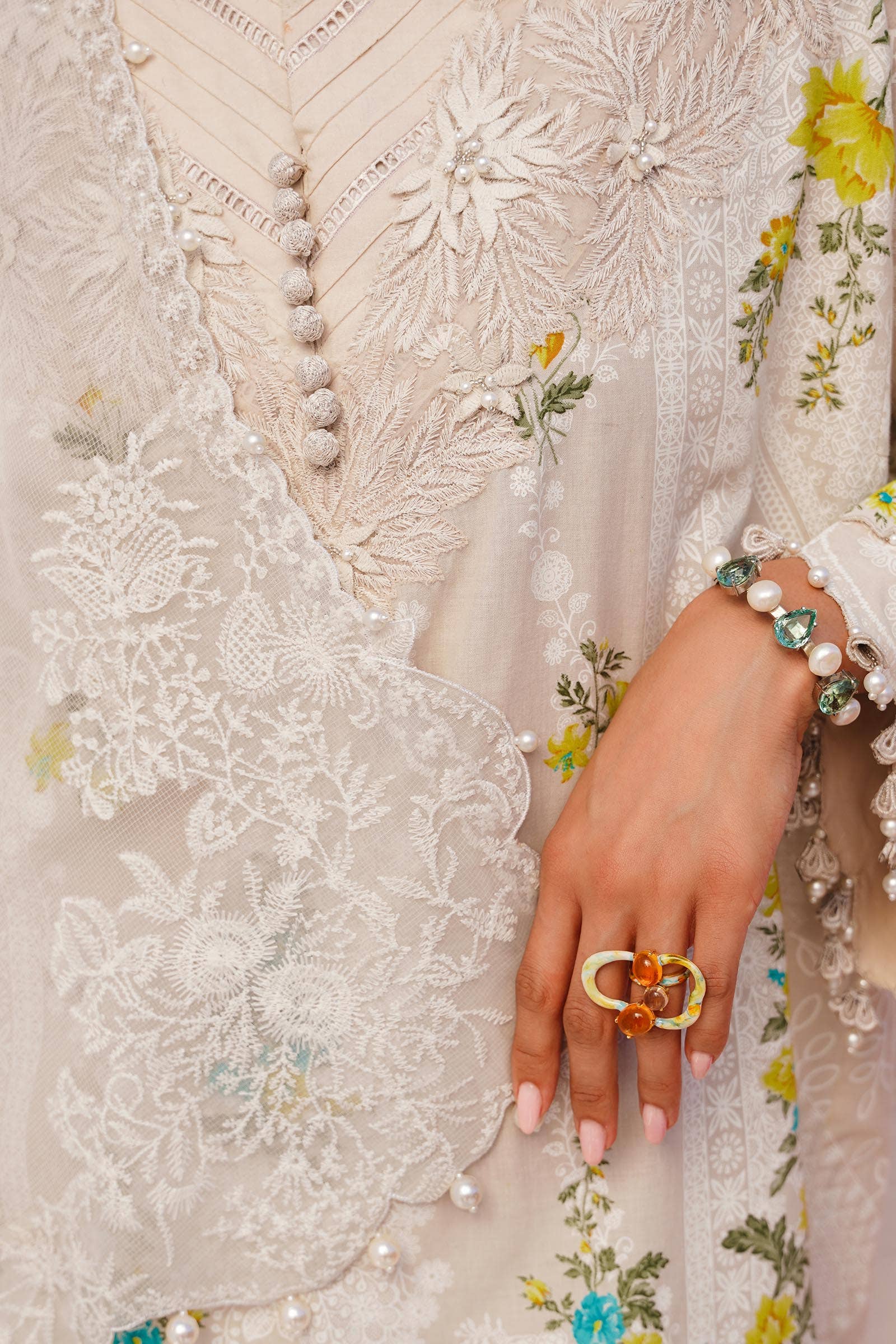 Sana Safinaz | Muzlin Spring 24 | M241-020A-CW - House Of Hania