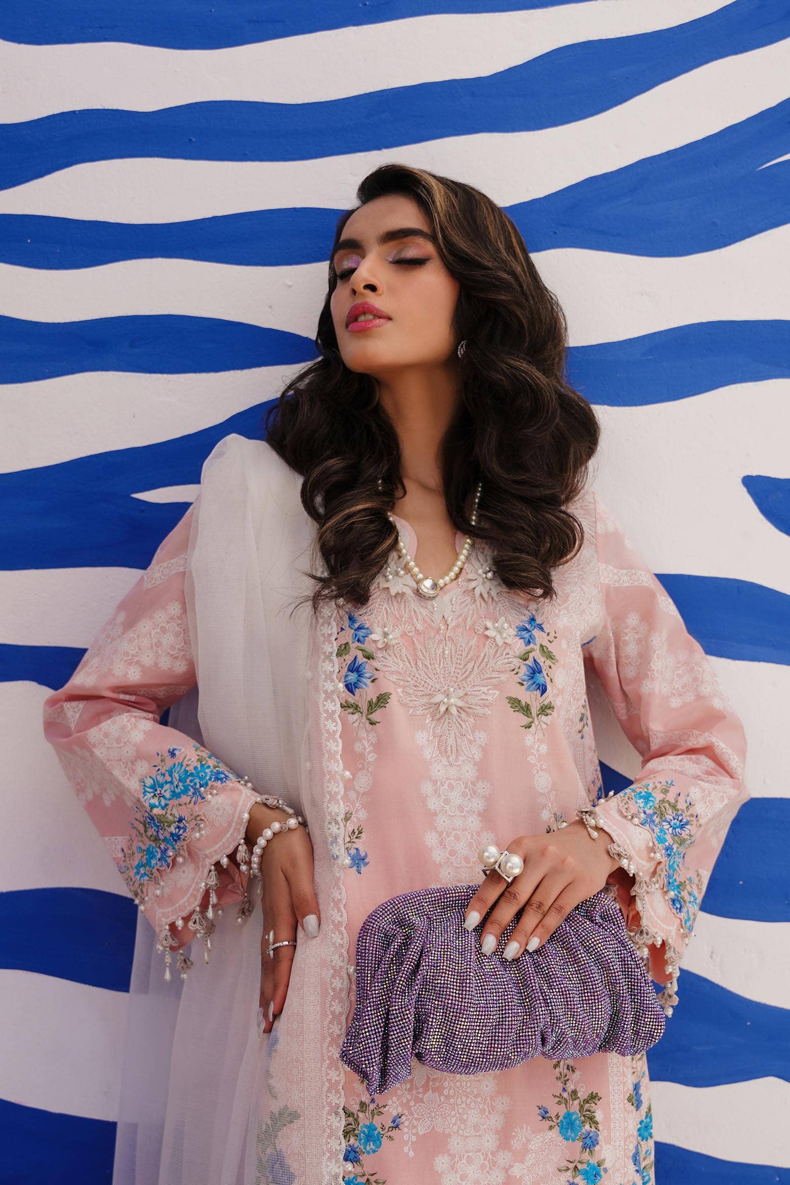 Sana Safinaz | Muzlin Spring 24 | M241-020B-CW - House Of Hania