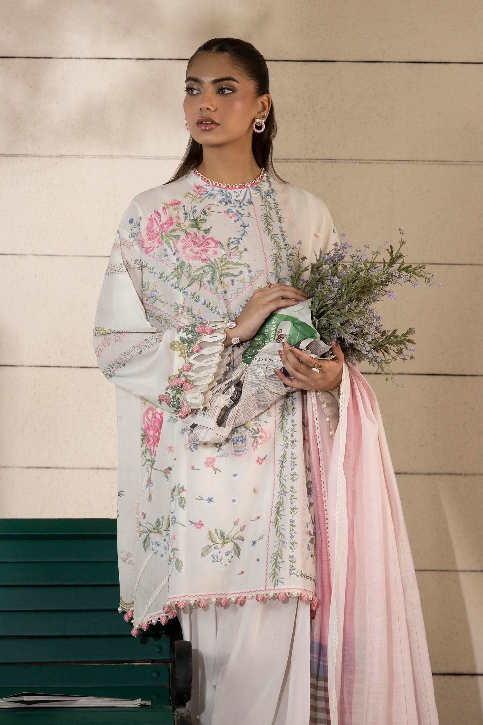Sana Safinaz | Muzlin Spring 25 | M251-001A-3DG - House Of Hania