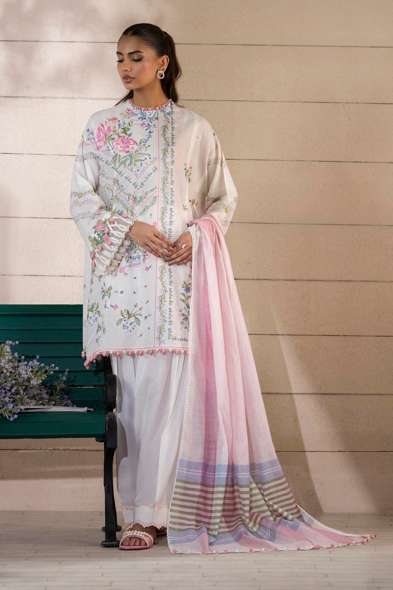 Sana Safinaz | Muzlin Spring 25 | M251-001A-3DG - House Of Hania