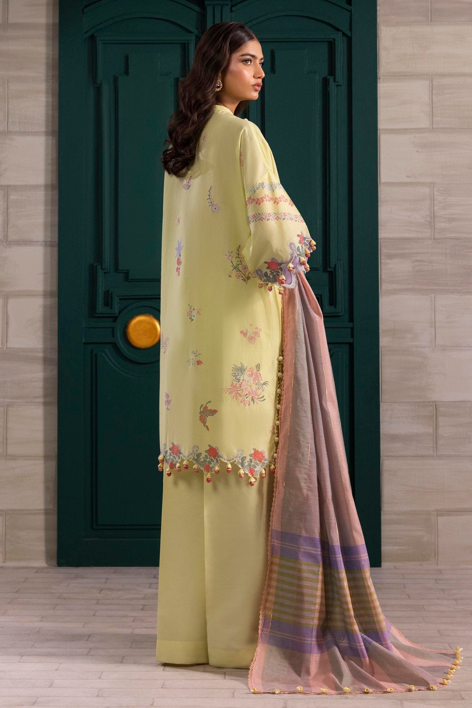 Sana Safinaz | Muzlin Spring 25 | M251-001B-3DG - House Of Hania