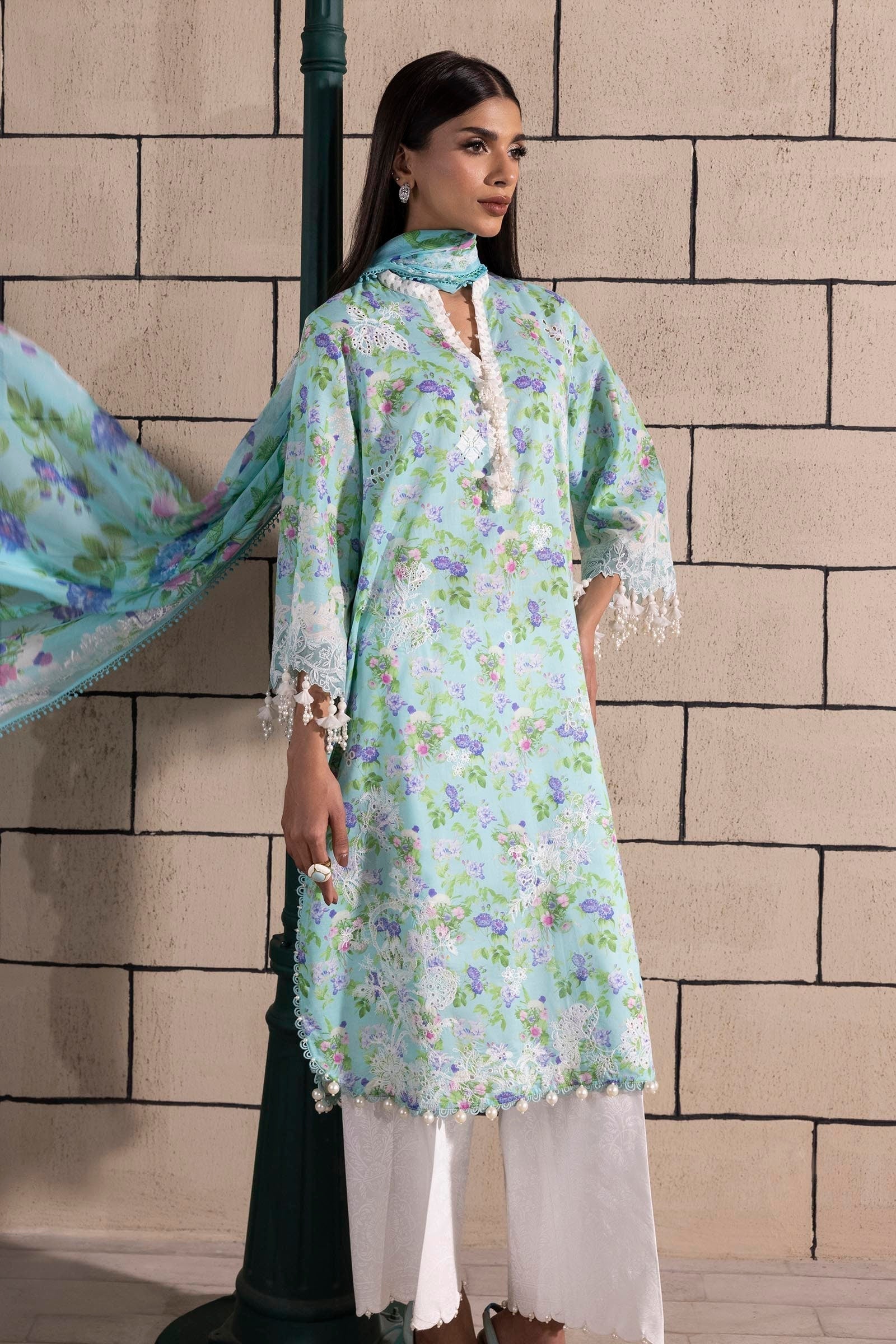 Sana Safinaz | Muzlin Spring 25 | M251-007B-3CI - House Of Hania