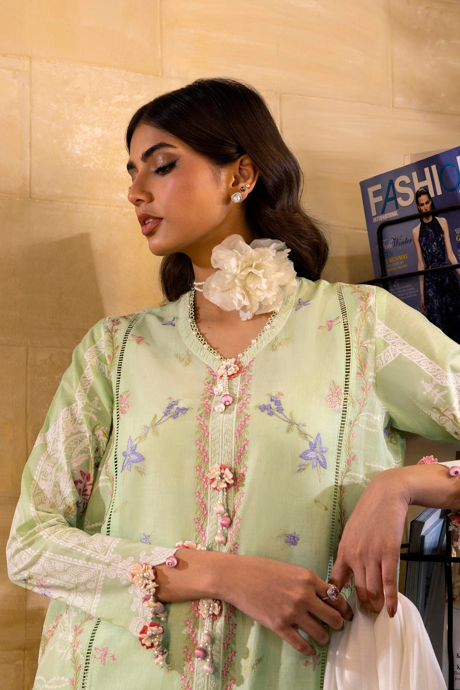 Sana Safinaz | Muzlin Spring 25 | M251-008A-3DG - House Of Hania