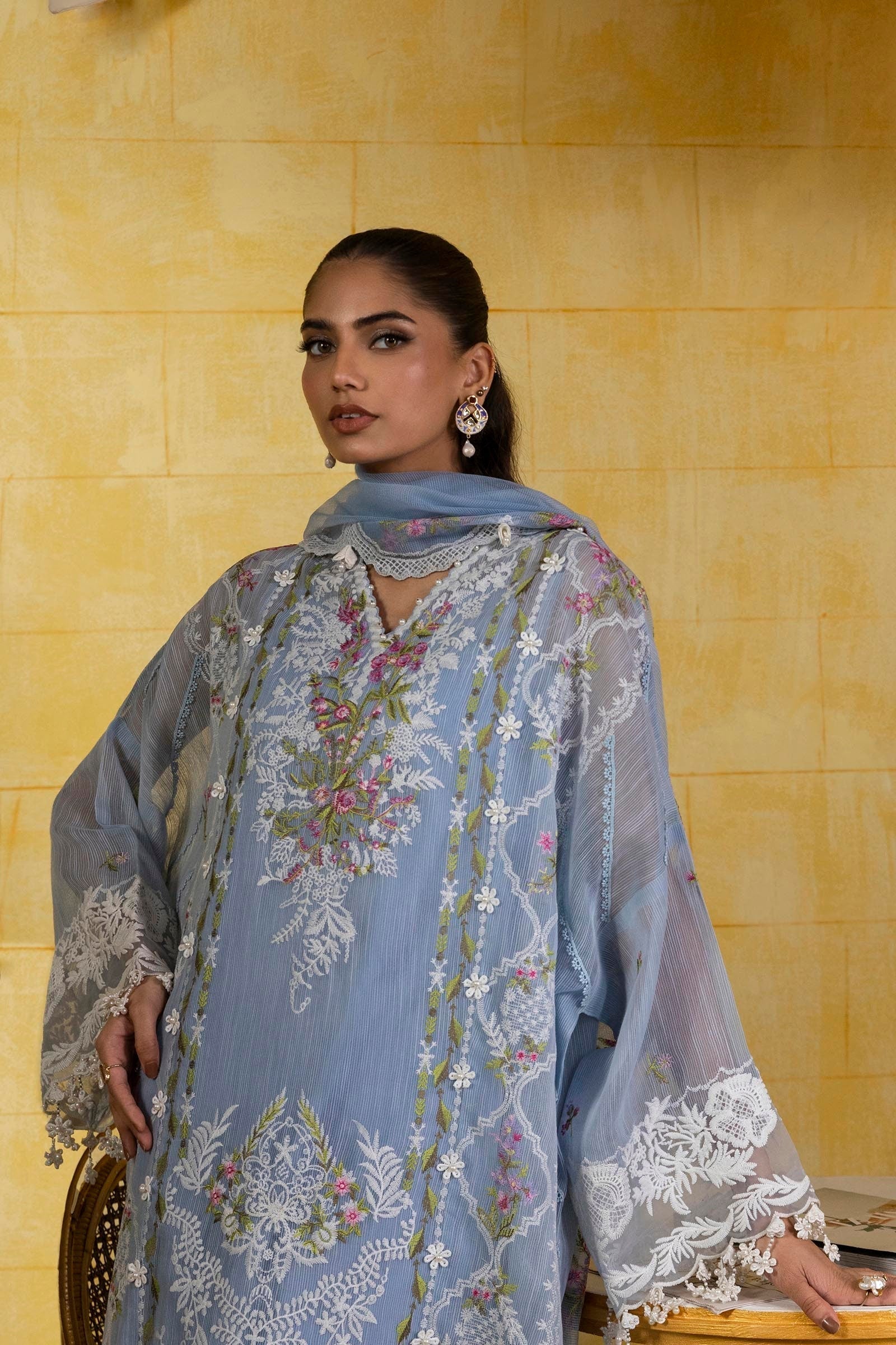 Sana Safinaz | Muzlin Spring 25 | M251-009B-3CT - House Of Hania