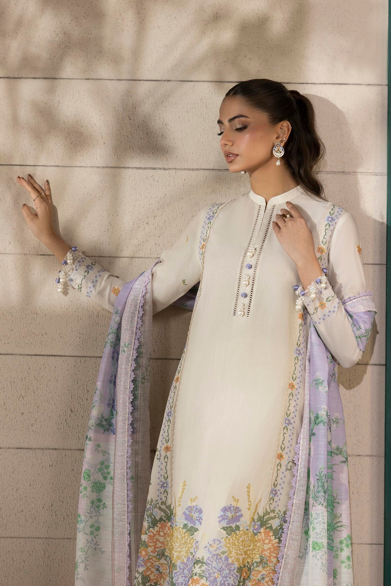 Sana Safinaz | Muzlin Spring 25 | M251-012A-3CV - House Of Hania