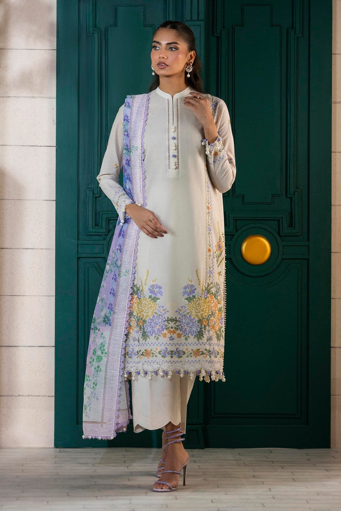 Sana Safinaz | Muzlin Spring 25 | M251-012A-3CV - House Of Hania
