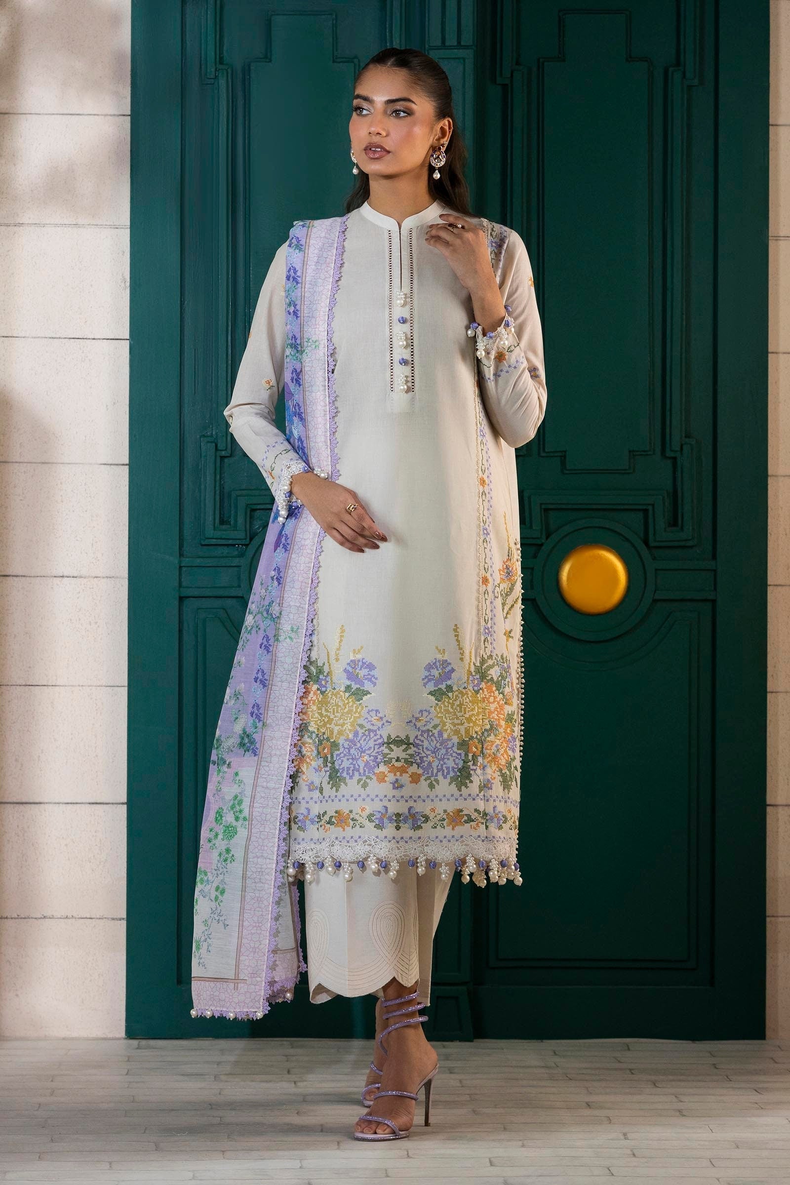 Sana Safinaz | Muzlin Spring 25 | M251-012A-3CV - House Of Hania