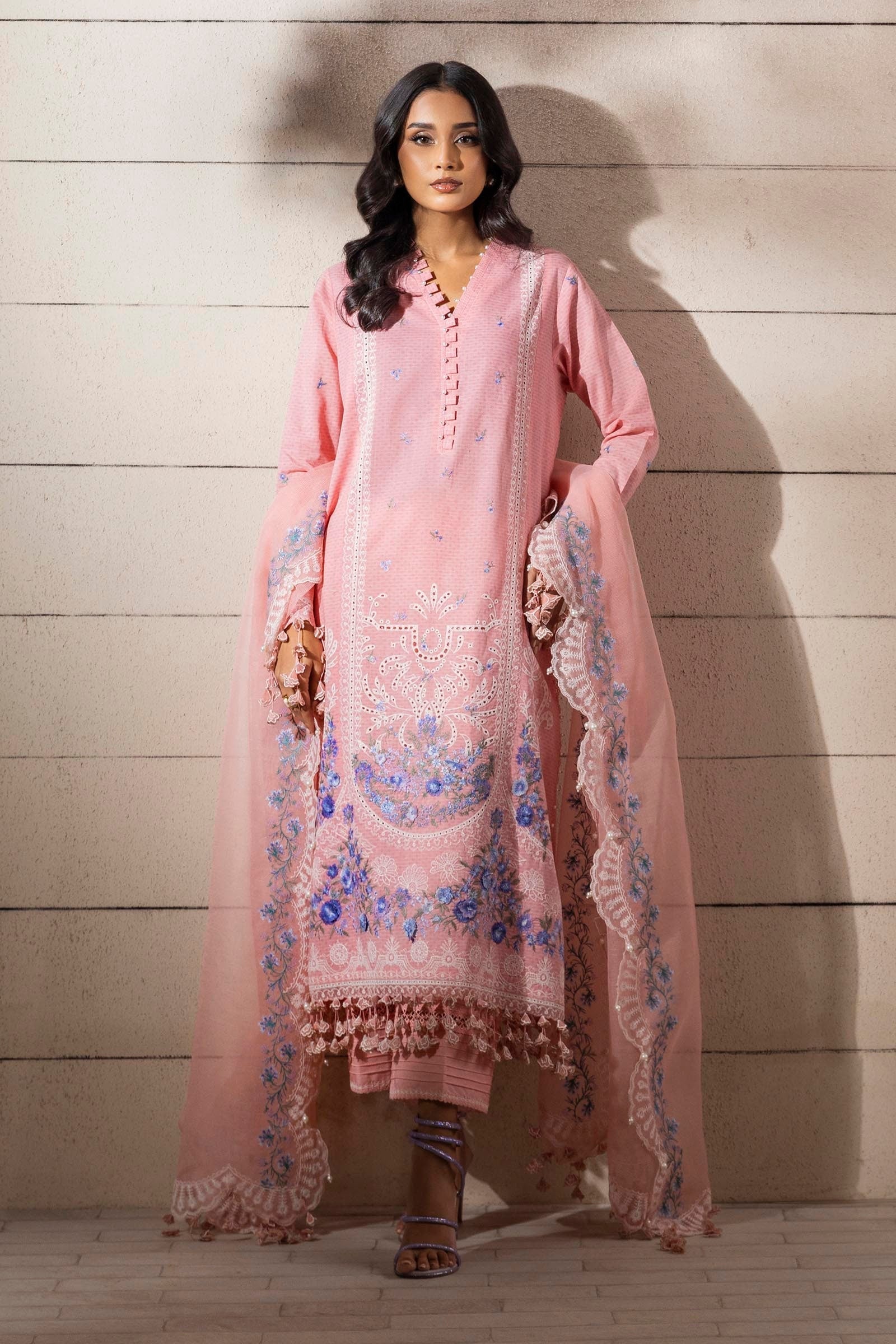 Sana Safinaz | Muzlin Spring 25 | M251-014B-3CT - House Of Hania