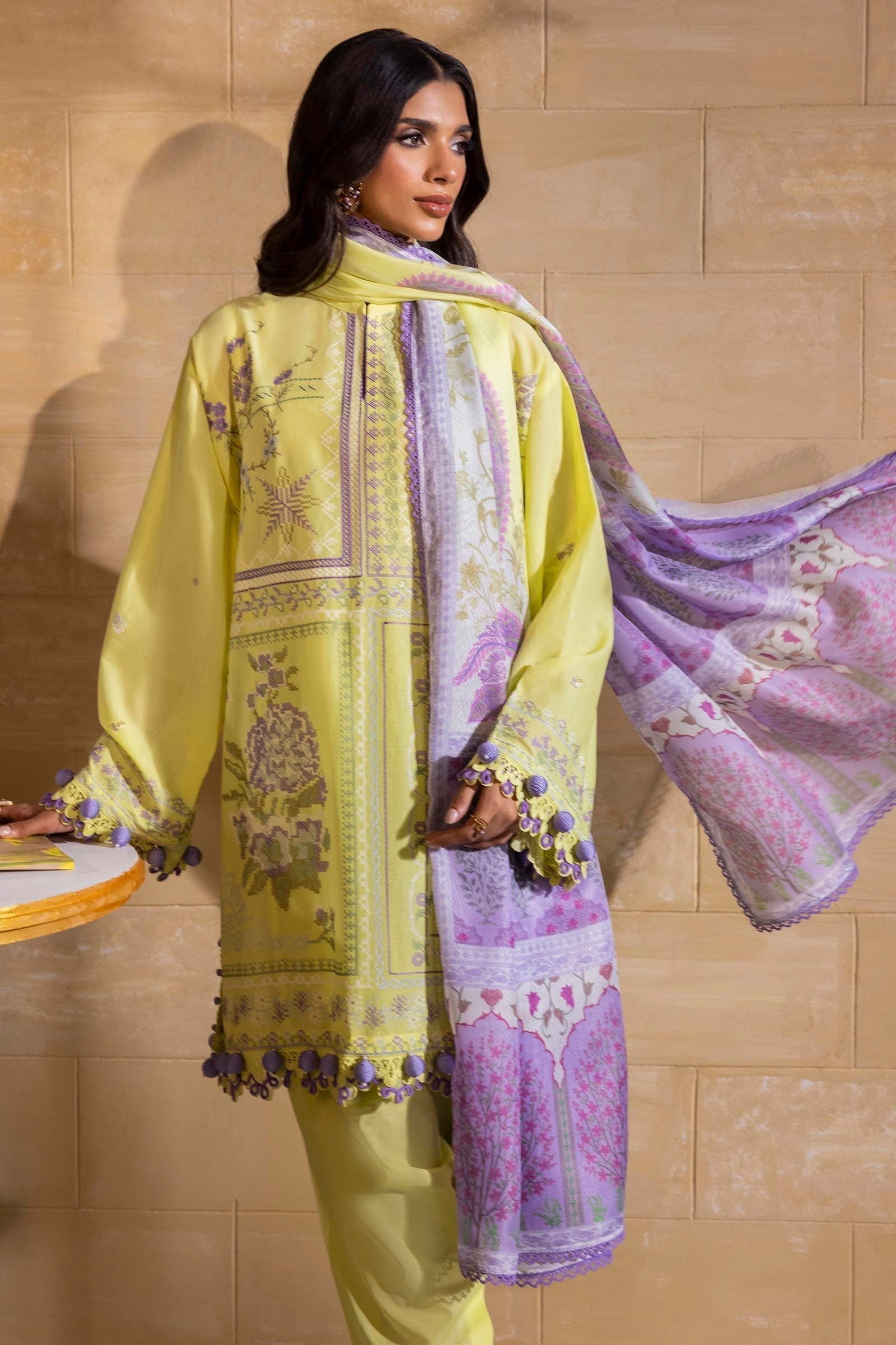 Sana Safinaz | Muzlin Spring 25 | M251-018B-3CT - House Of Hania