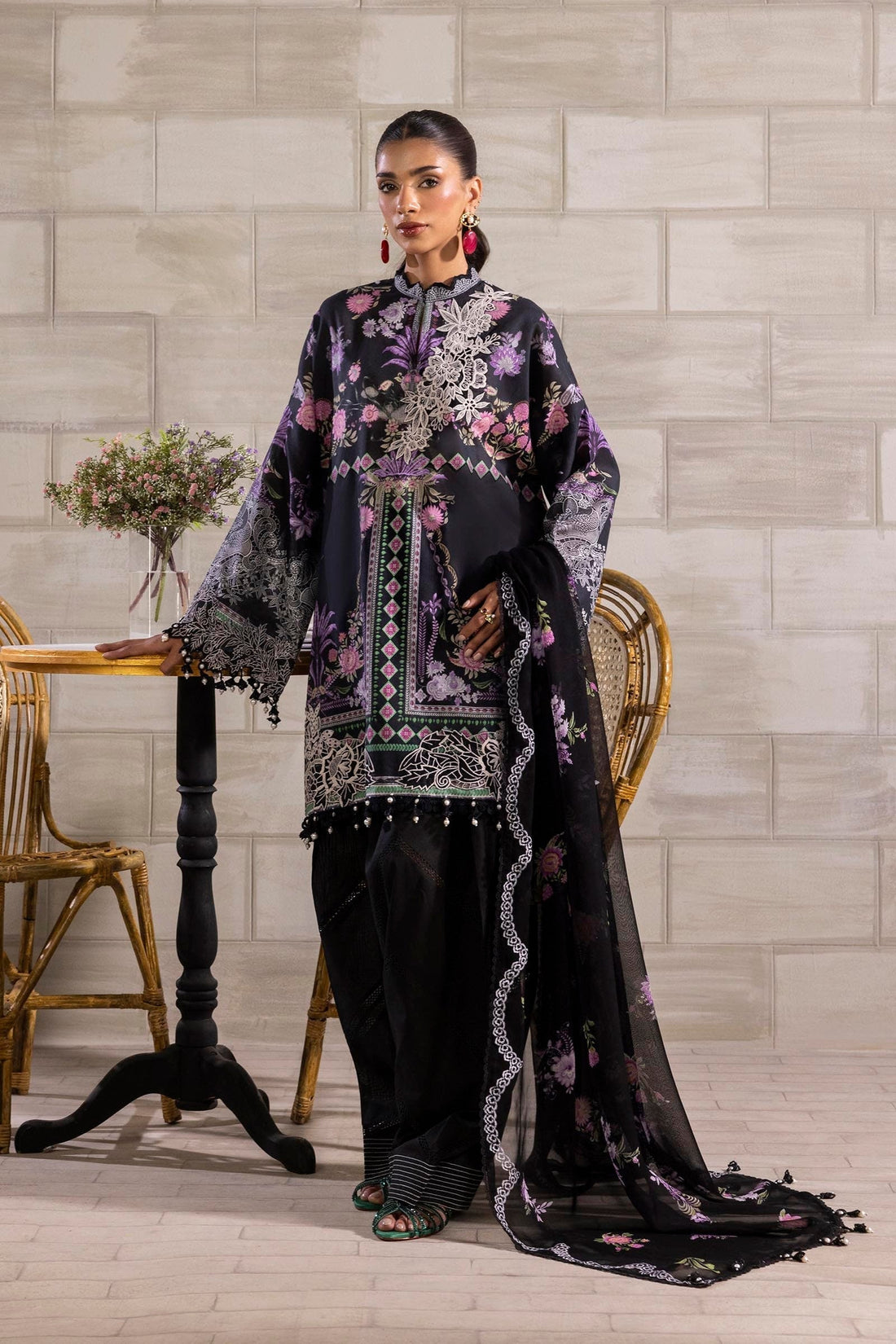 Sana Safinaz | Muzlin Spring 25 | M251-019B-3CS - House Of Hania