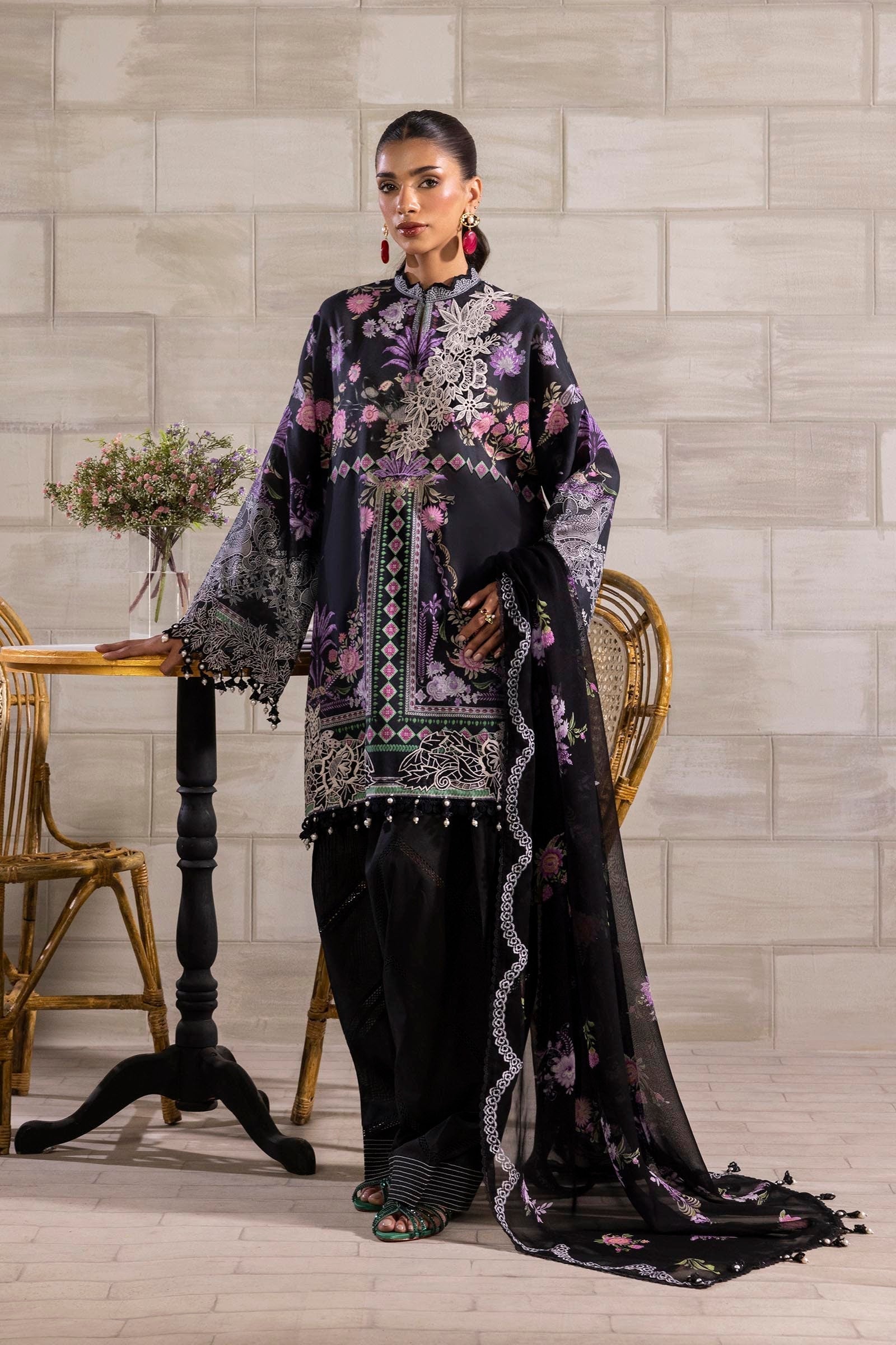 Sana Safinaz | Muzlin Spring 25 | M251-019B-3CS - House Of Hania