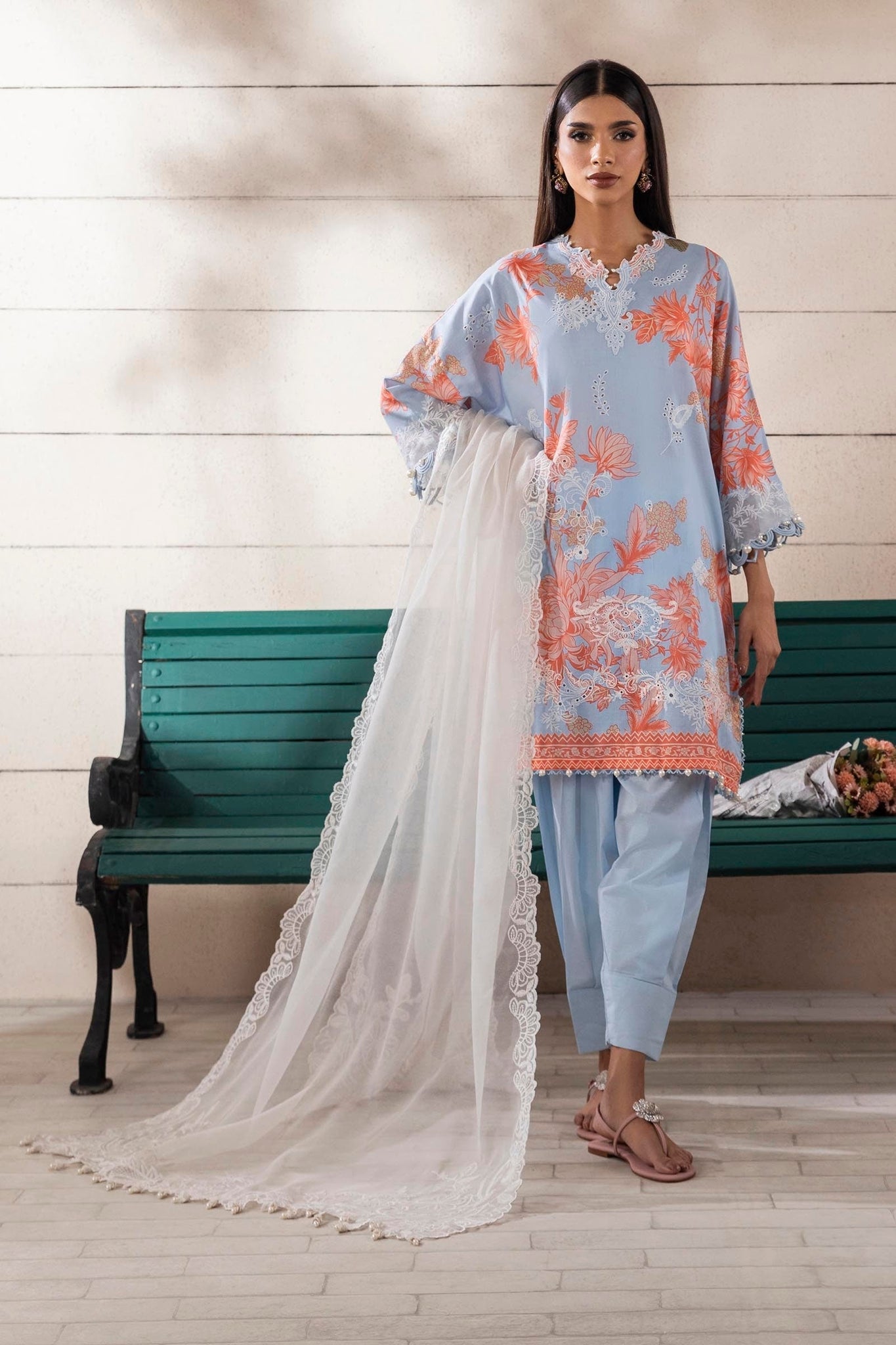 Sana Safinaz | Muzlin Spring 25 | M251-020B-3CS - House Of Hania