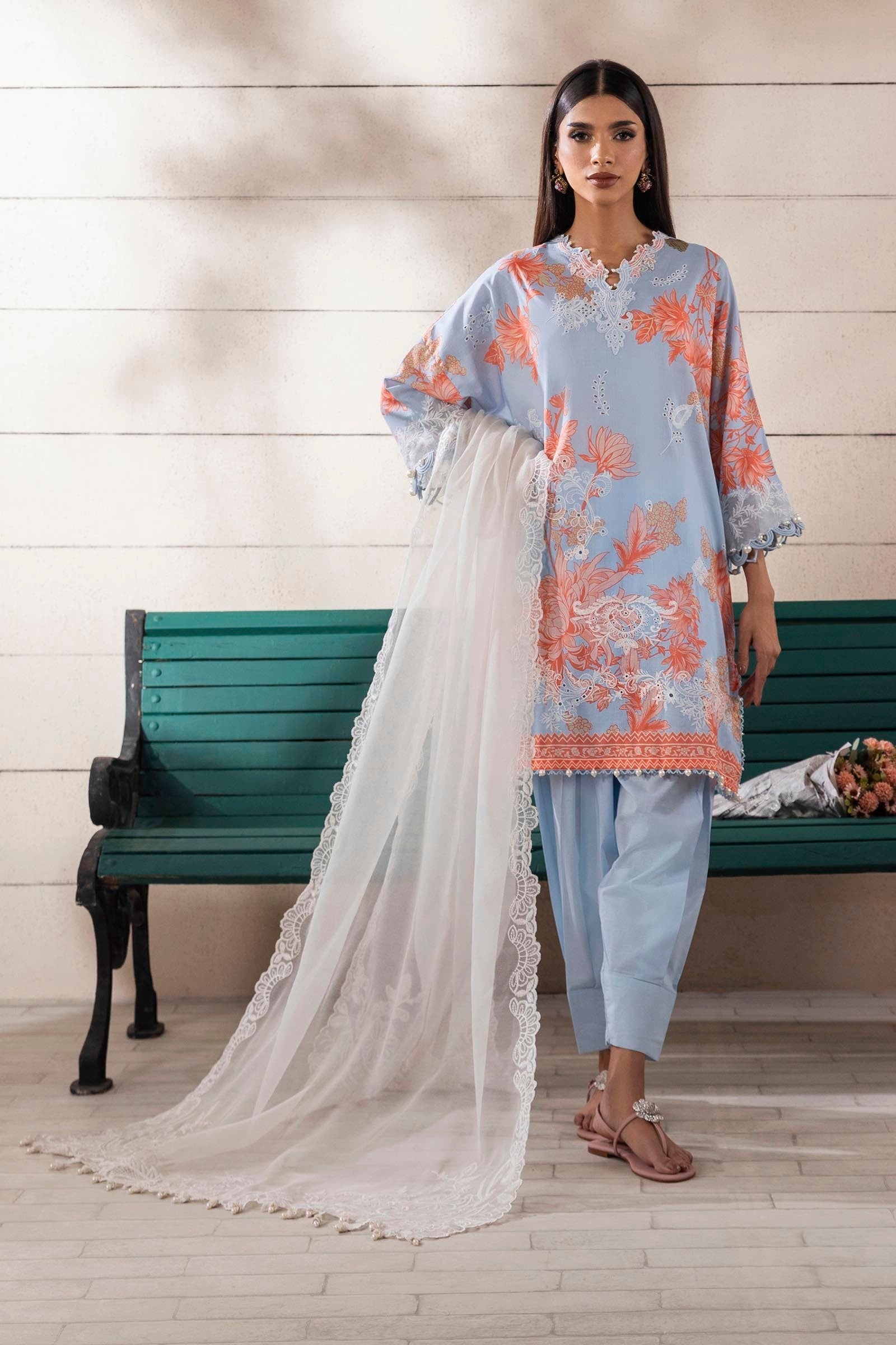 Sana Safinaz | Muzlin Spring 25 | M251-020B-3CS - House Of Hania
