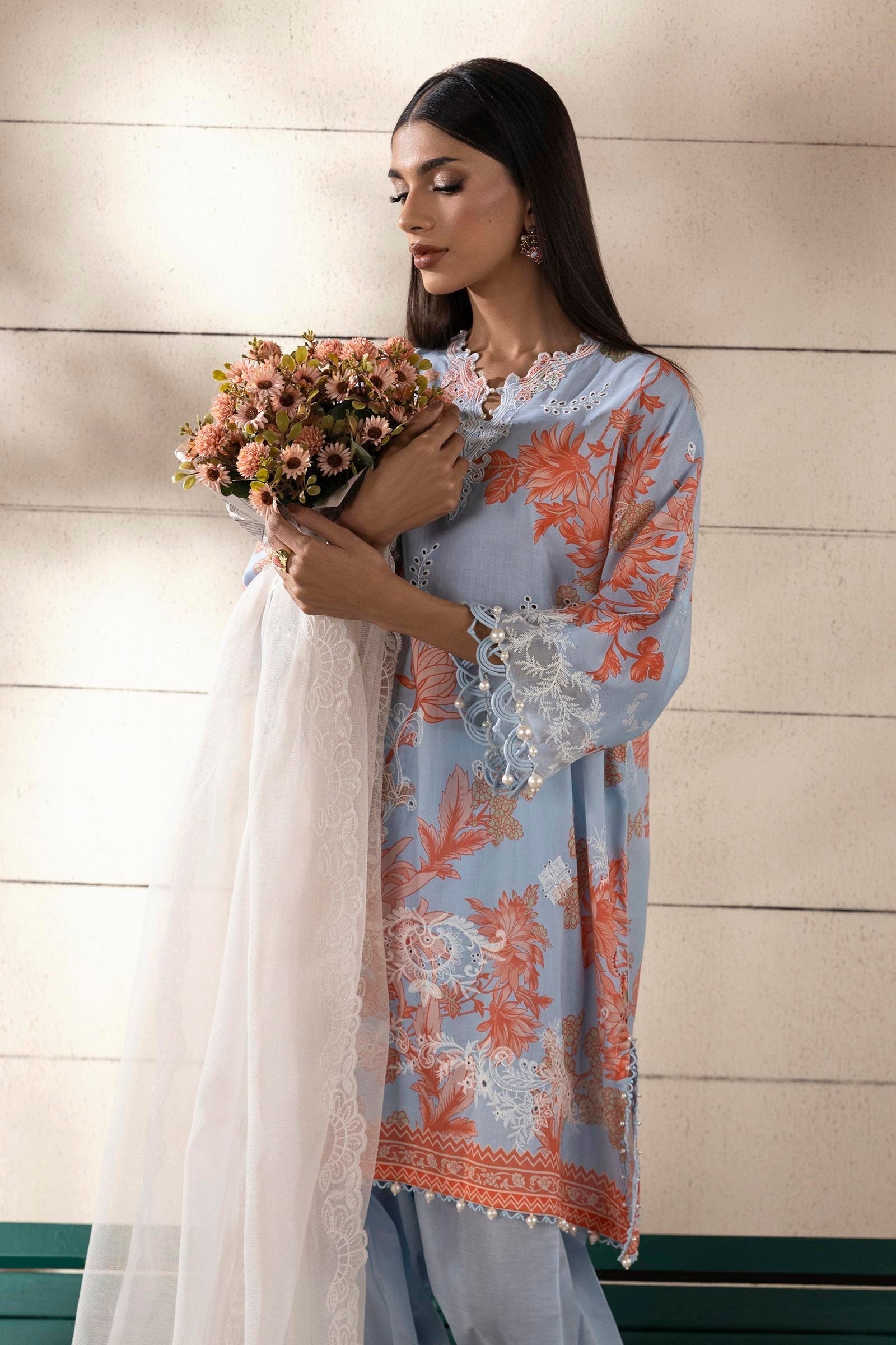 Sana Safinaz | Muzlin Spring 25 | M251-020B-3CS - House Of Hania
