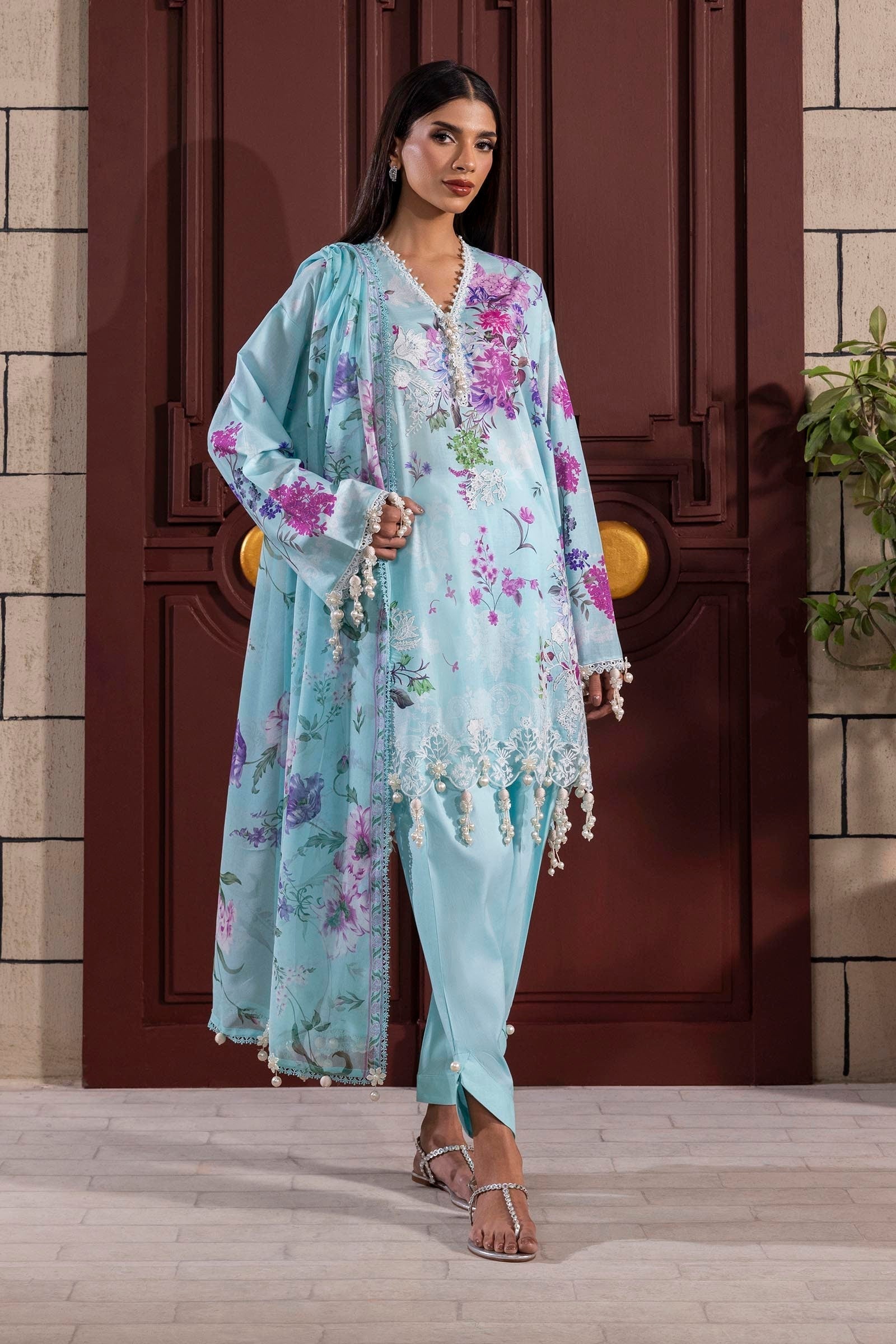 Sana Safinaz | Muzlin Spring 25 | M251-025B-3CJ - House Of Hania