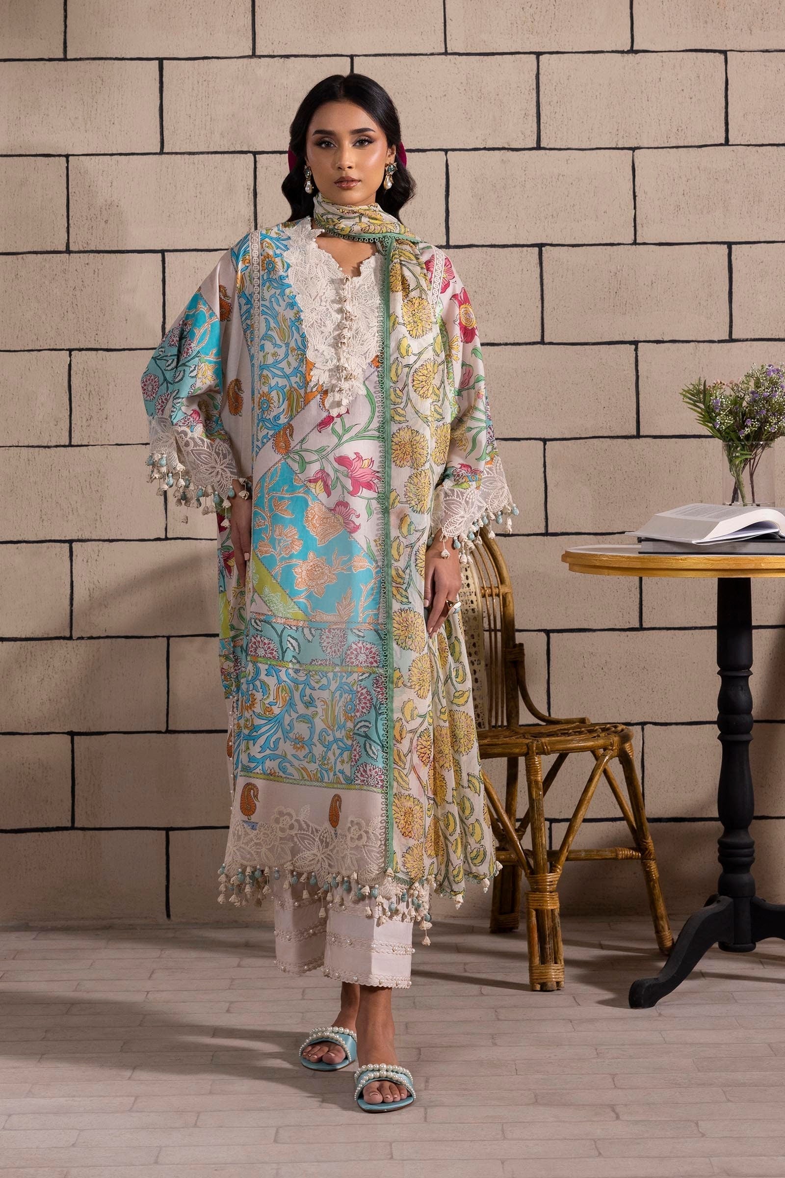 Sana Safinaz | Muzlin Spring 25 | M251-027B-3CI - House Of Hania