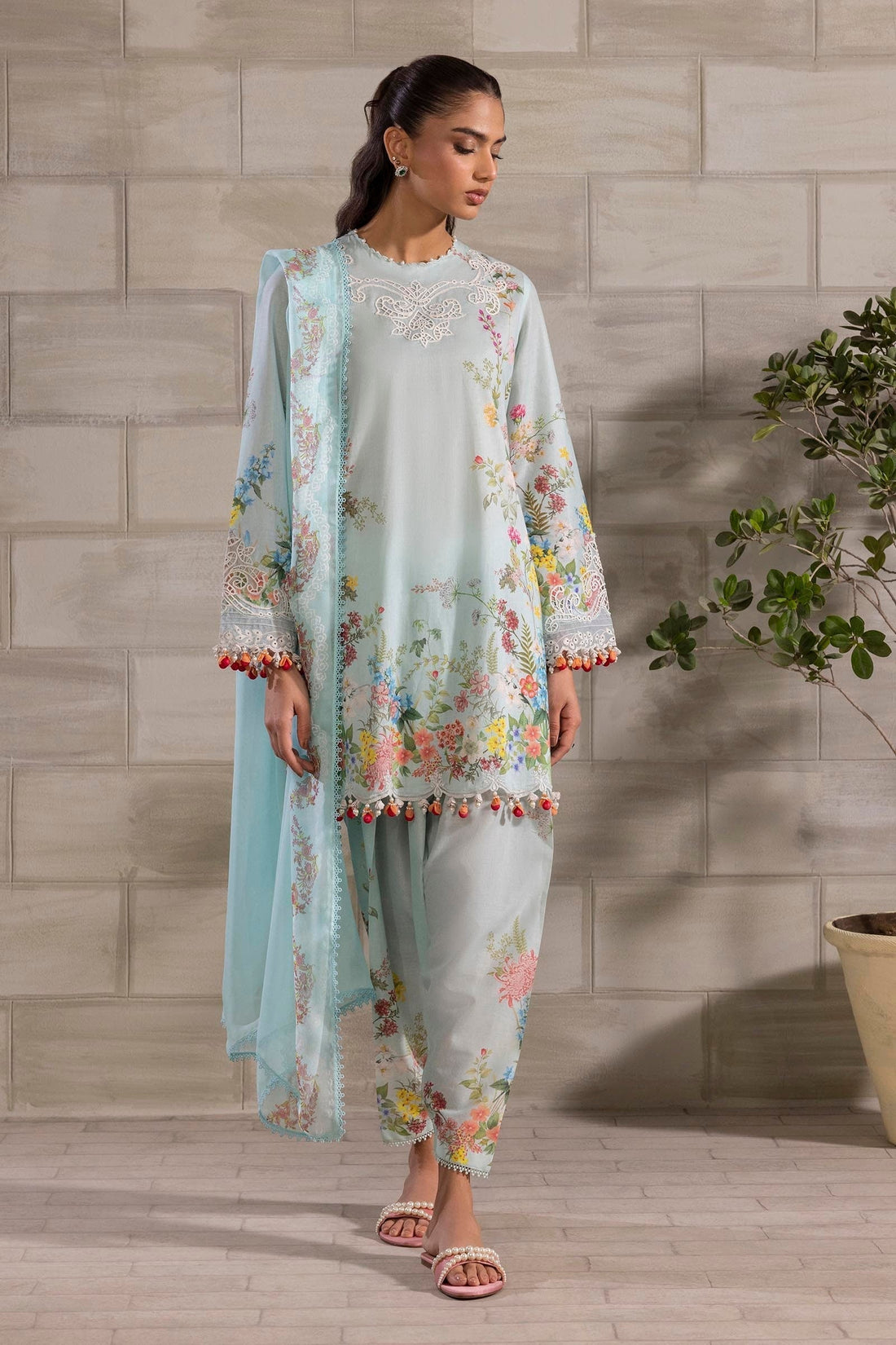Sana Safinaz | Muzlin Spring 25 | M251-030A-3CI - House Of Hania