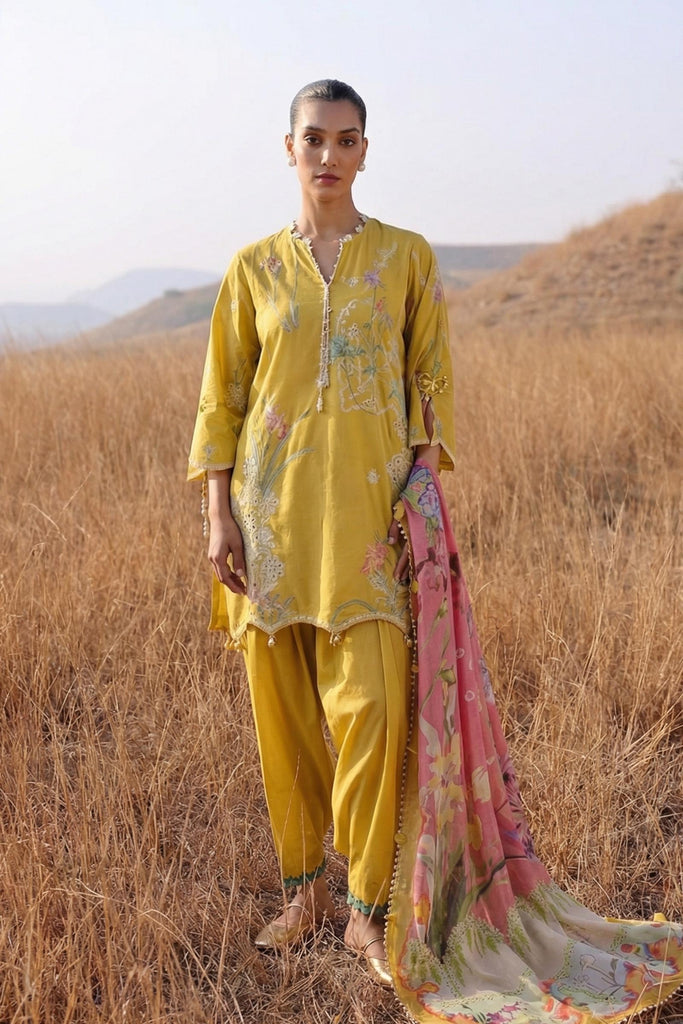 Sana Safinaz | Muzlin Spring 26 | M261-003B-CV - House Of Hania