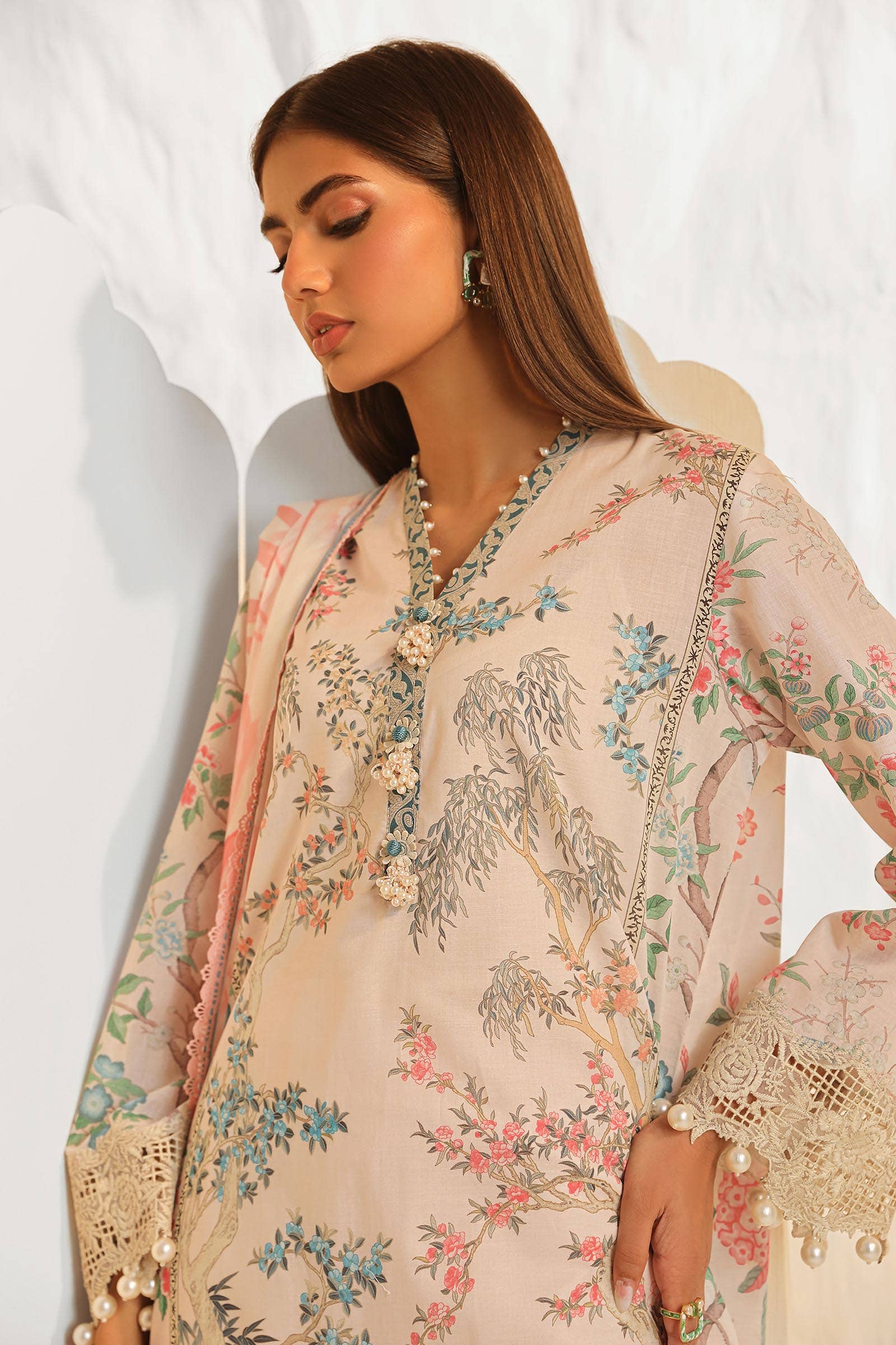 Sana Safinaz | Muzlin Summer 24 | 001A-CI - House Of Hania
