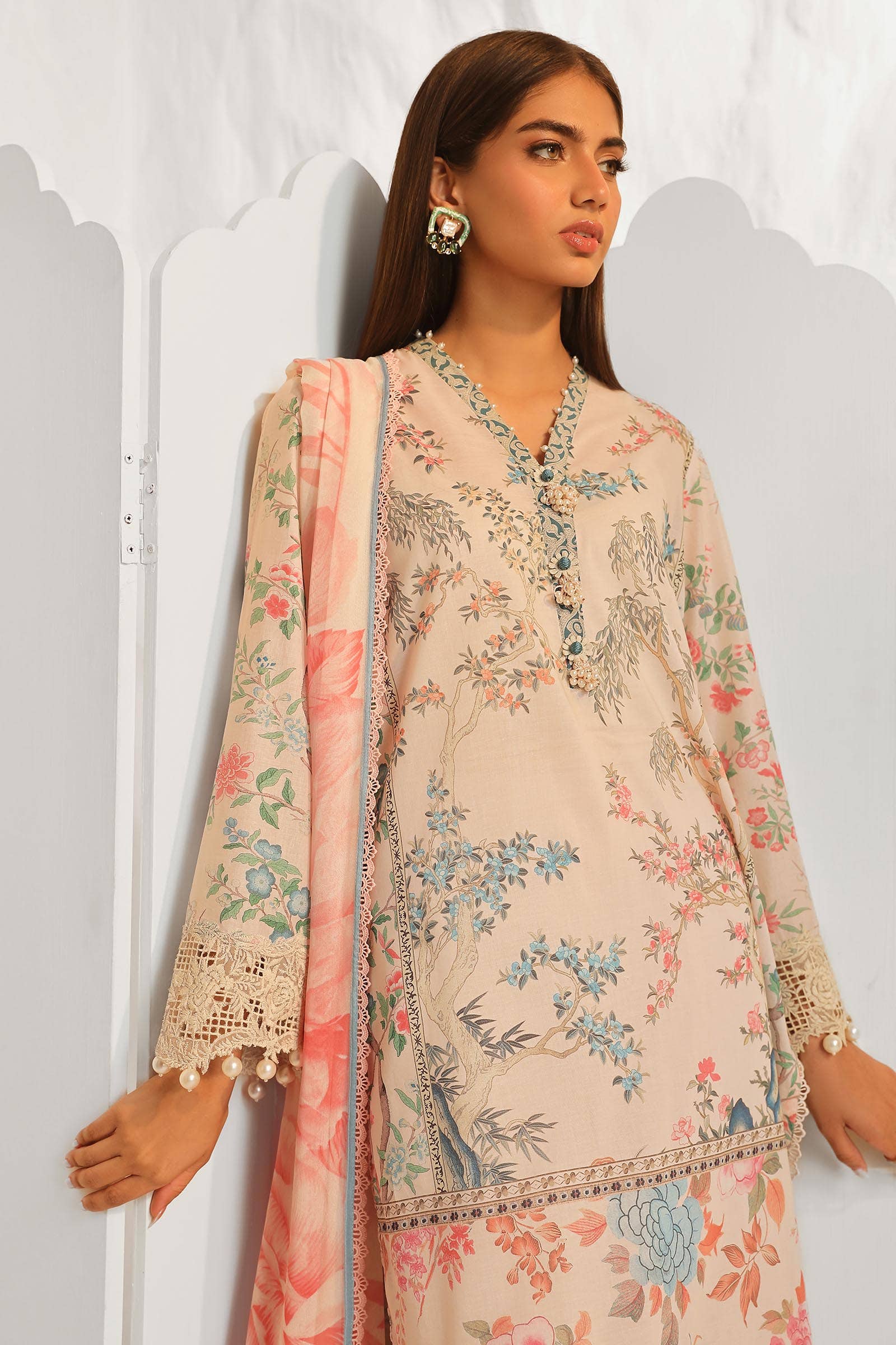 Sana Safinaz | Muzlin Summer 24 | 001A-CI - House Of Hania