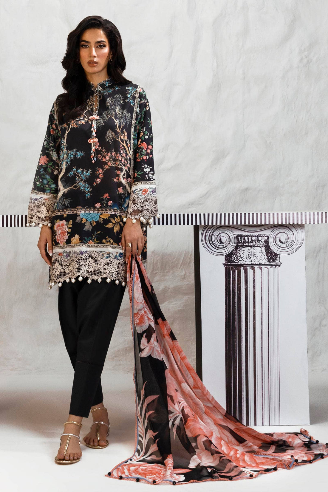 Sana Safinaz | Muzlin Summer 24 | 001B-CI - House Of Hania