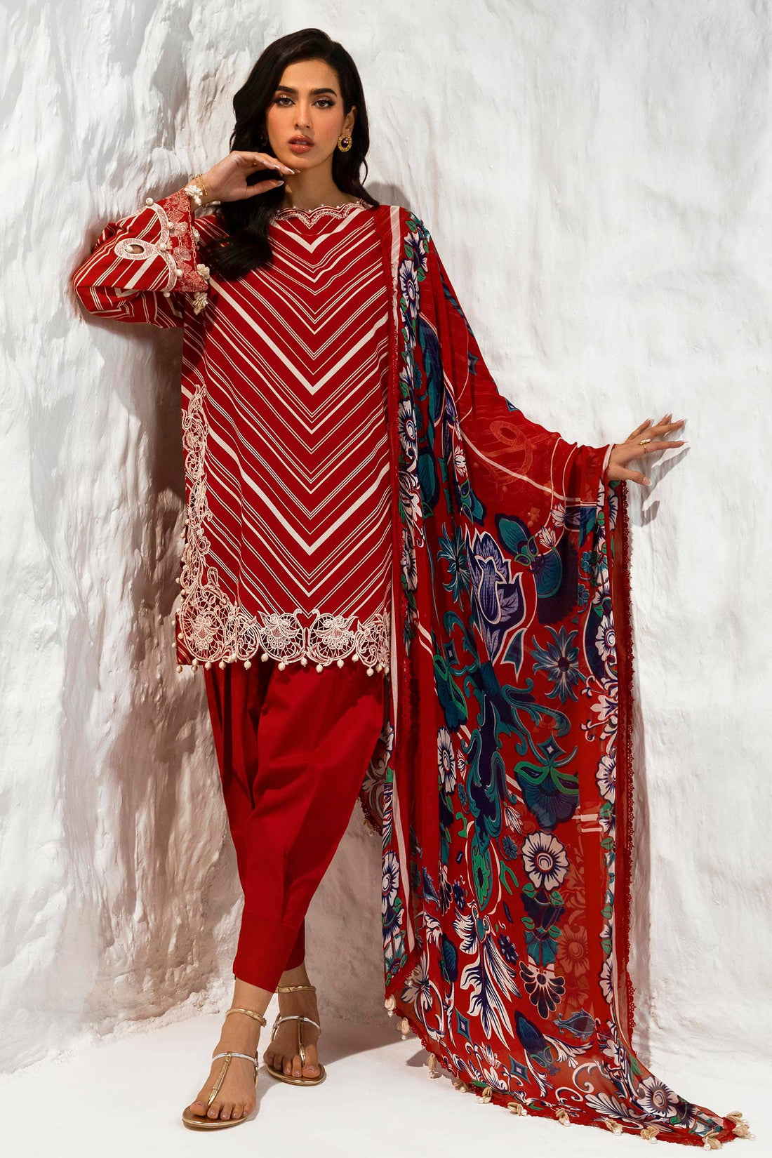 Sana Safinaz | Muzlin Summer 24 | 002A-CI - House Of Hania