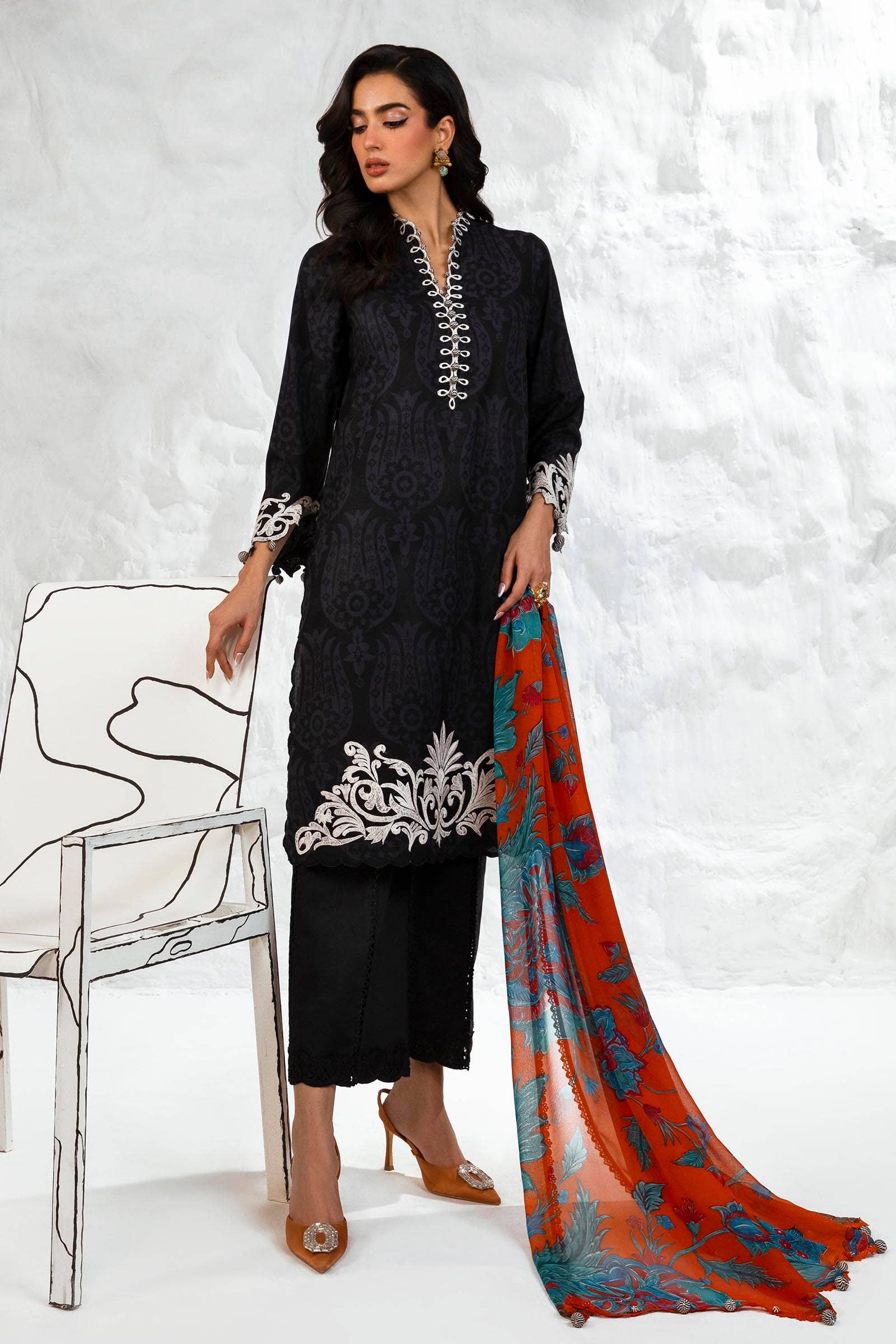 Sana Safinaz | Muzlin Summer 24 | 003A-CI - House Of Hania