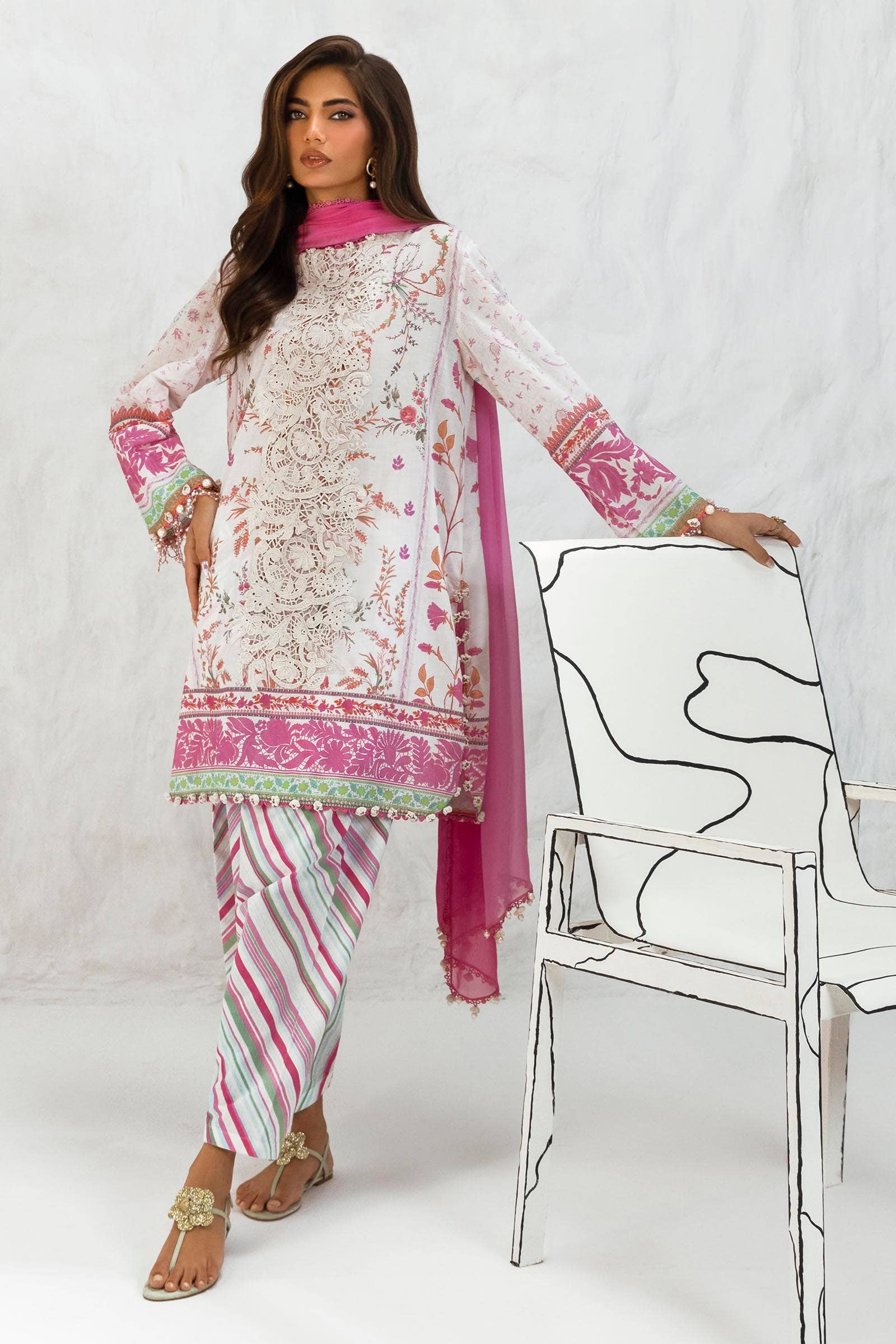 Sana Safinaz | Muzlin Summer 24 | 005B-CI - House Of Hania