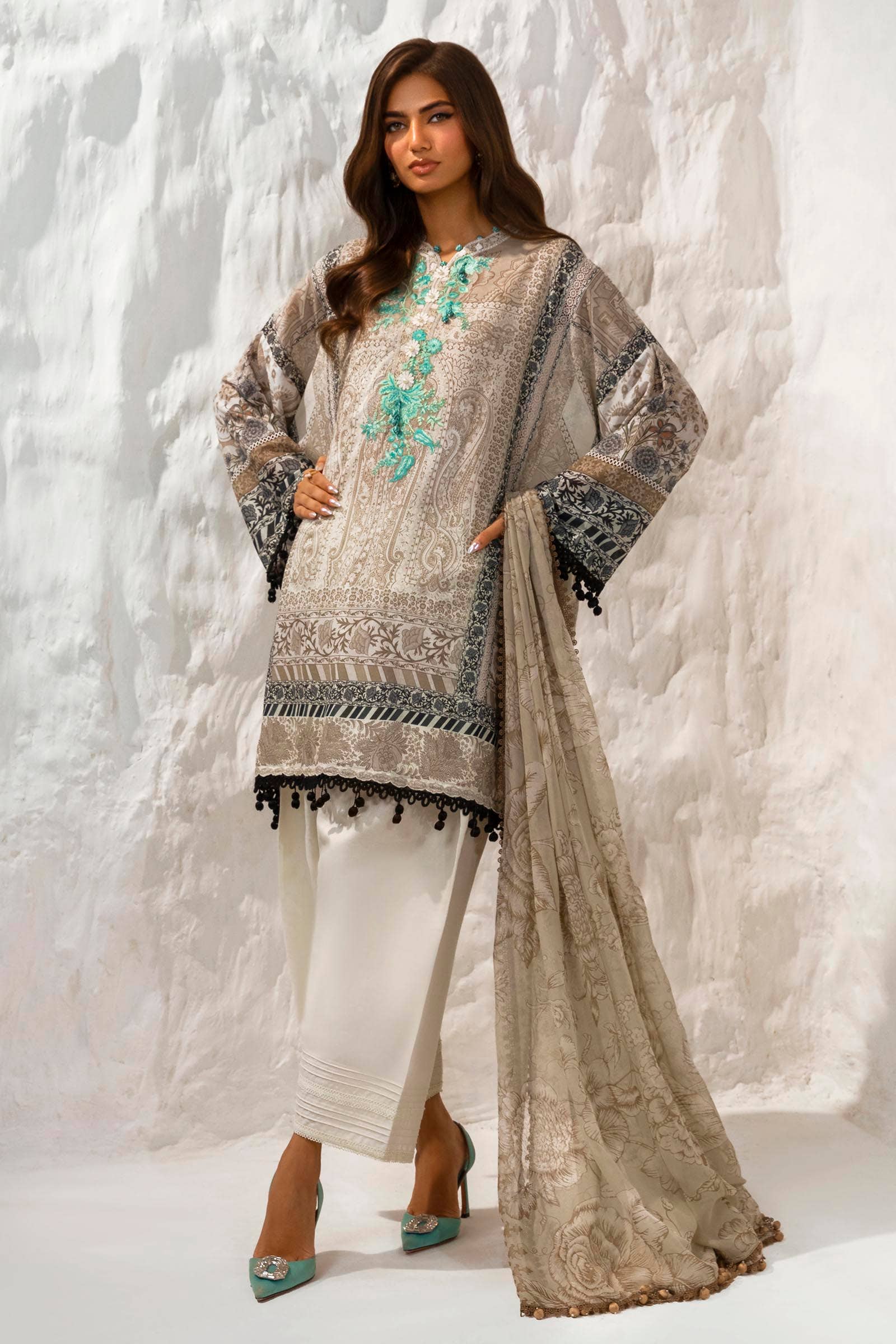 Sana Safinaz | Muzlin Summer 24 | 006A-CI - House Of Hania