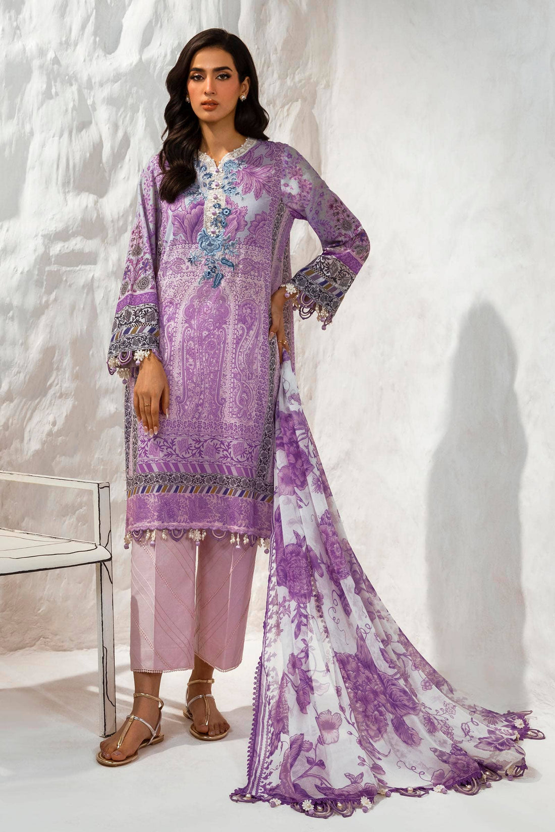 Sana Safinaz | Muzlin Summer 24 | 006B-CI - House Of Hania