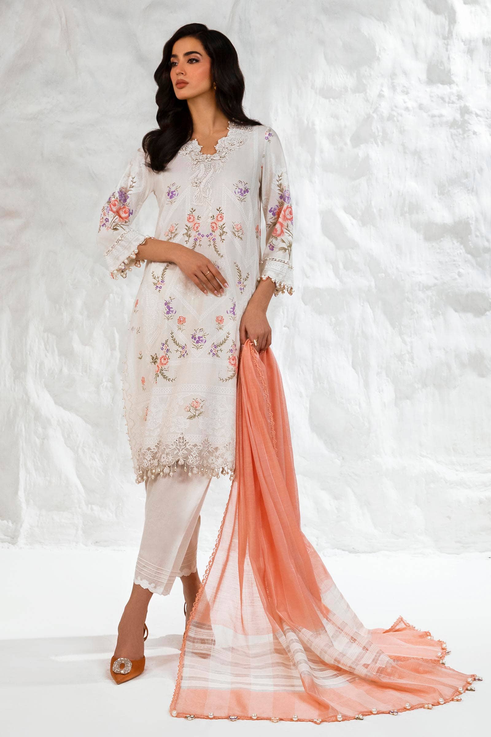 Sana Safinaz | Muzlin Summer 24 | 007B-DG - House Of Hania