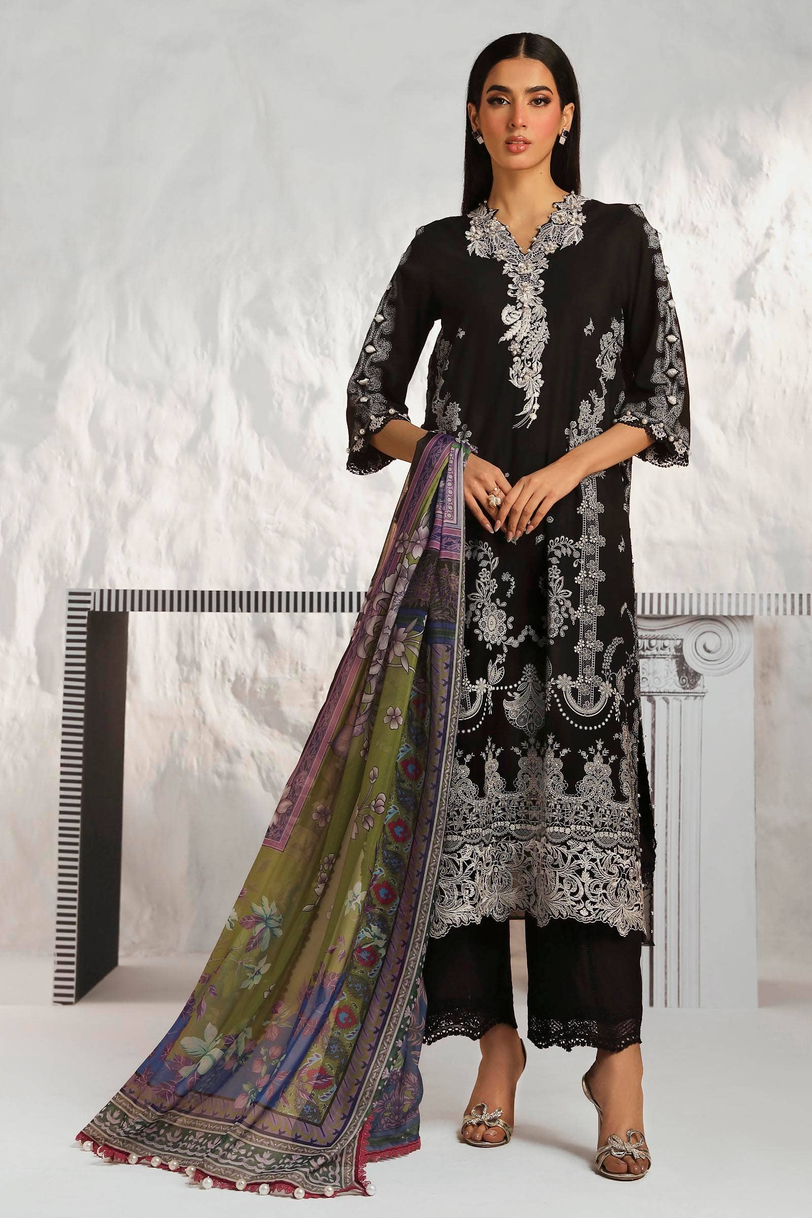 Sana Safinaz | Muzlin Summer 24 | 008A-CK - House Of Hania