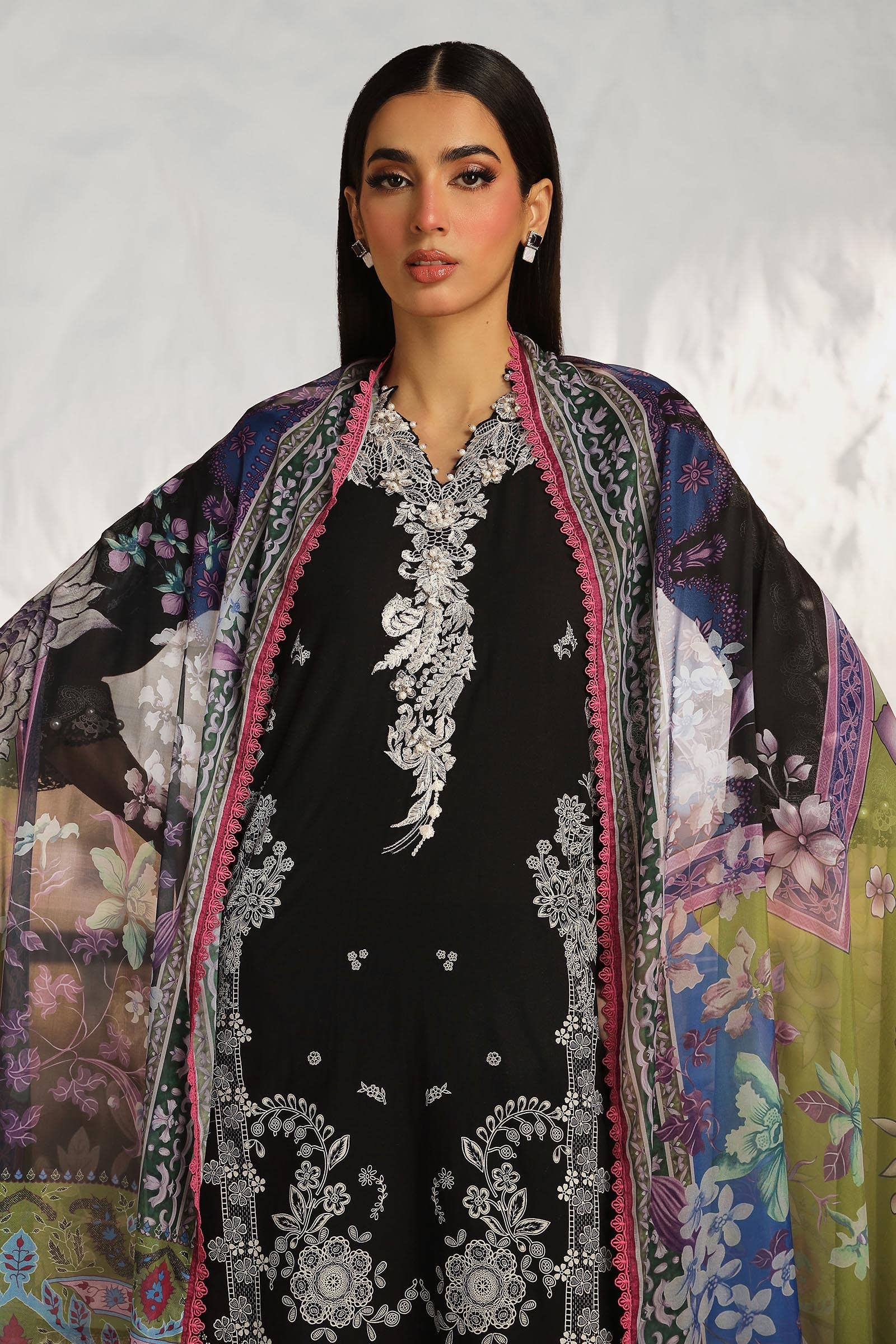 Sana Safinaz | Muzlin Summer 24 | 008A-CK - House Of Hania