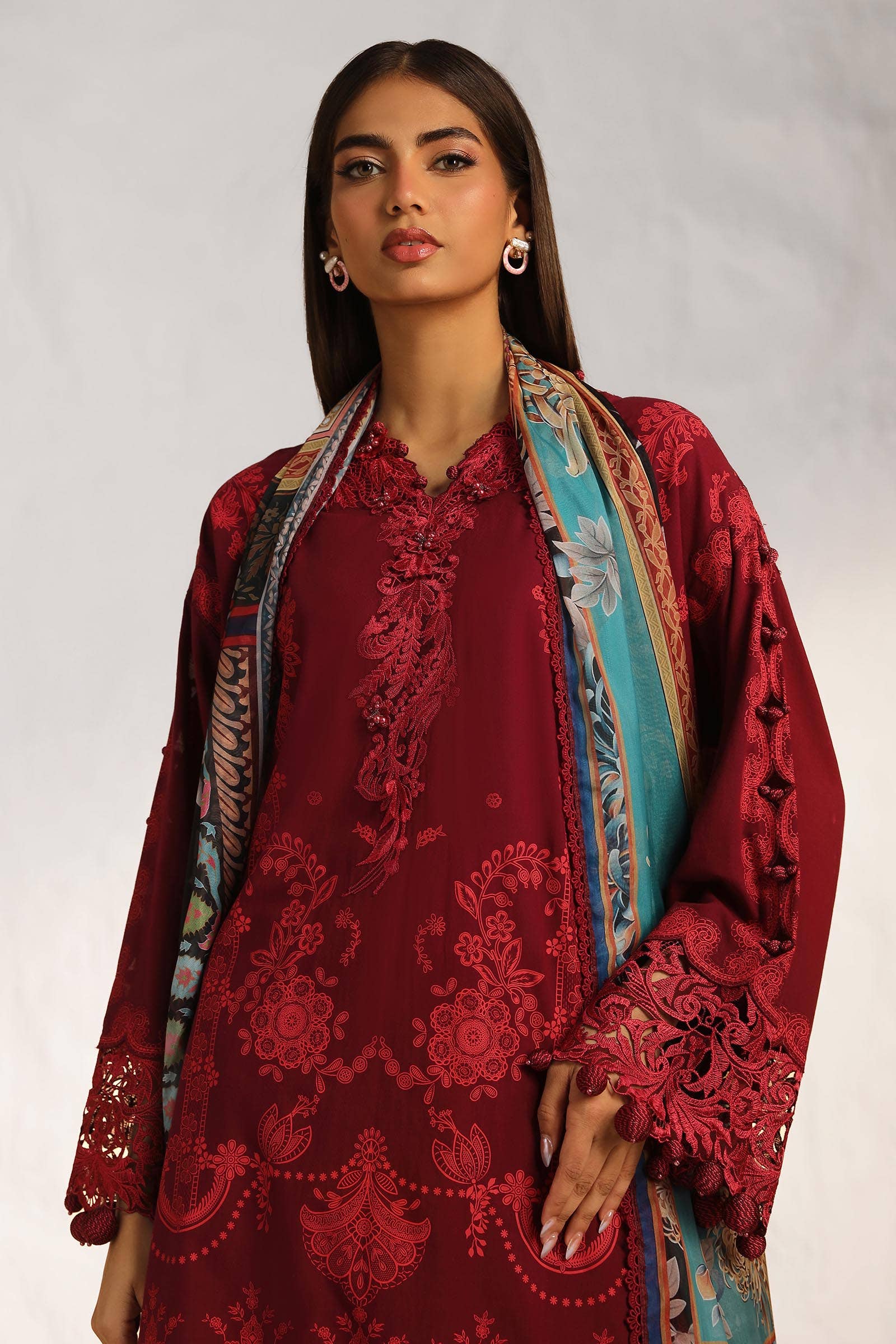 Sana Safinaz | Muzlin Summer 24 | 008B-CK - House Of Hania