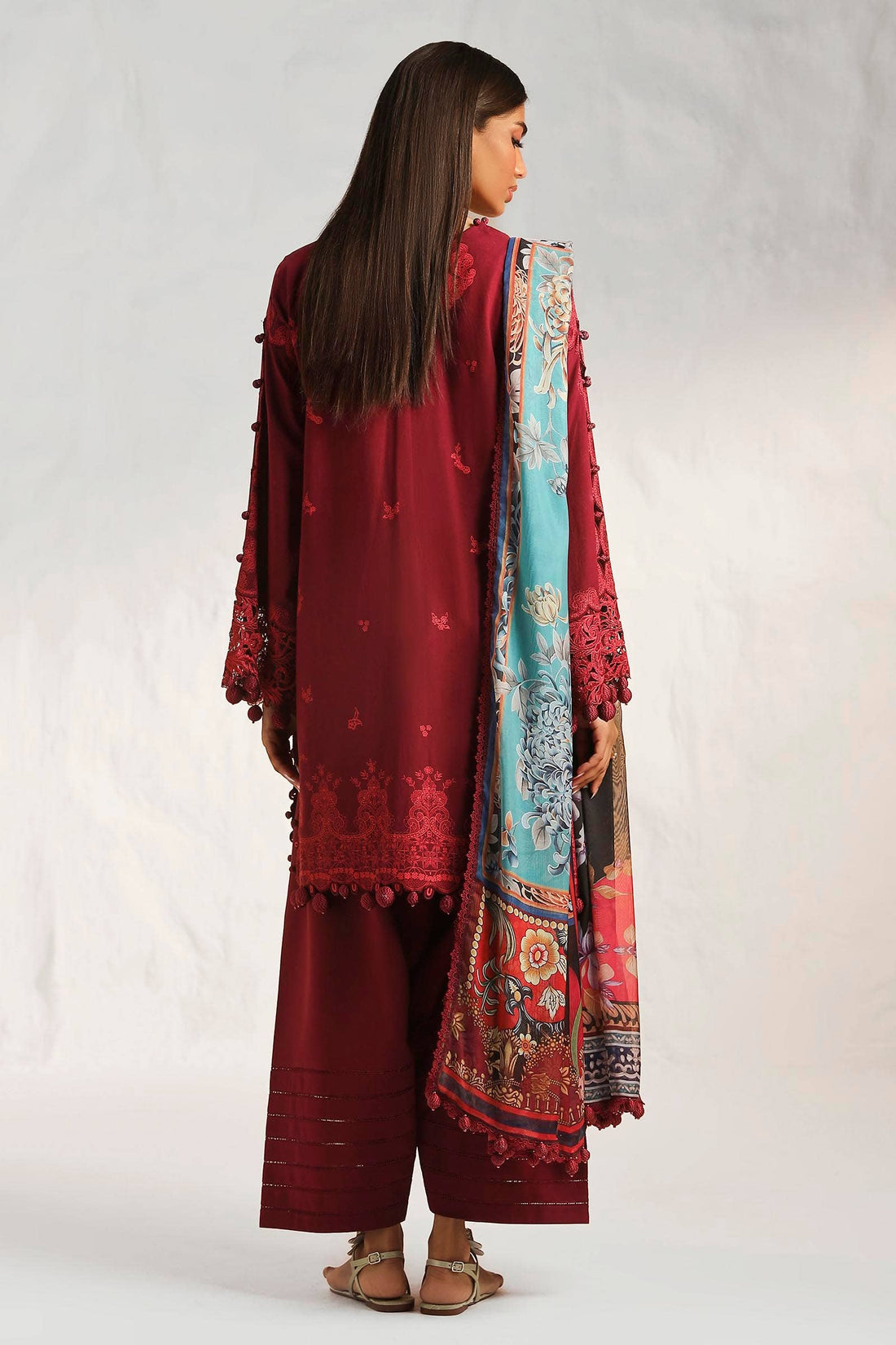 Sana Safinaz | Muzlin Summer 24 | 008B-CK - House Of Hania