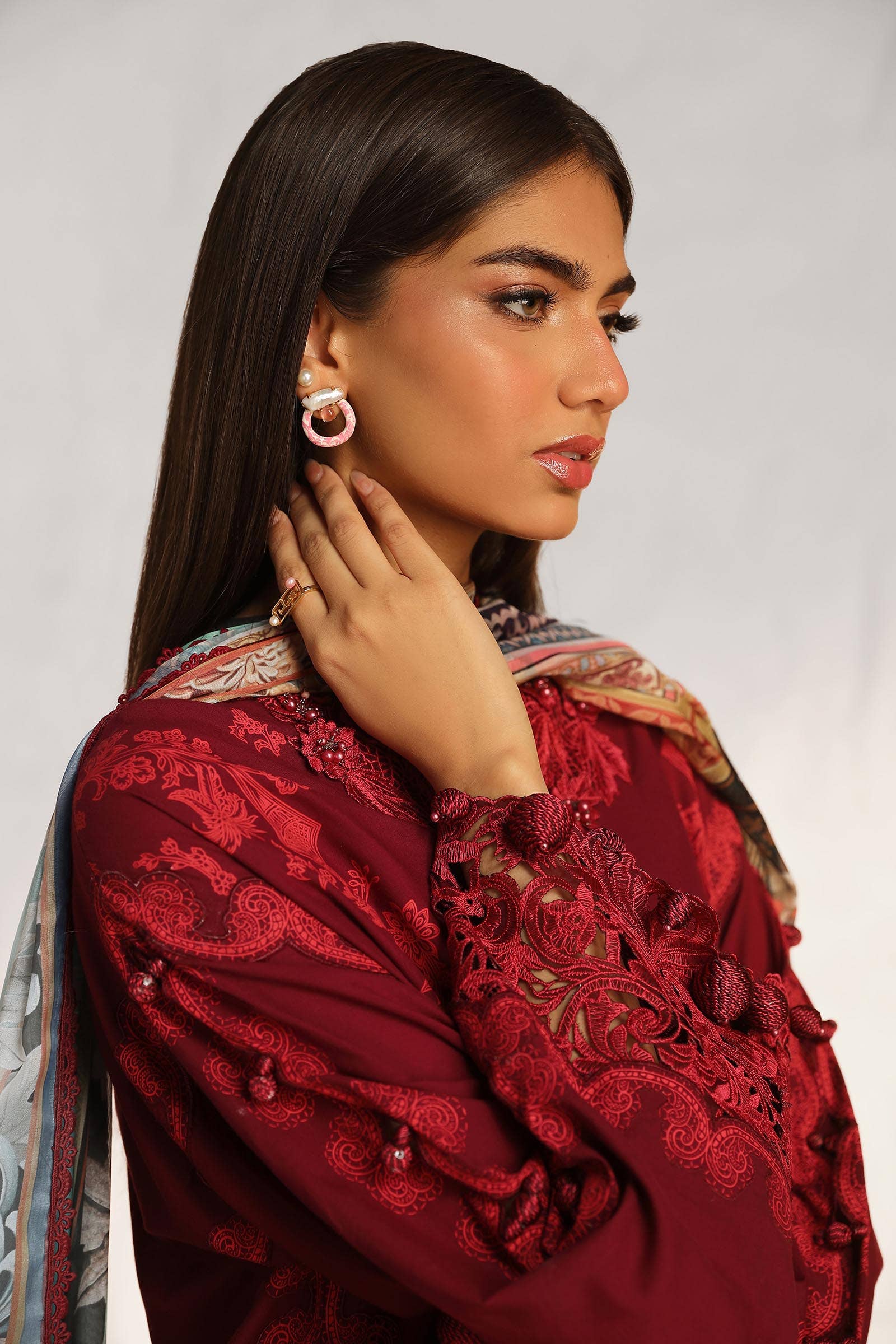 Sana Safinaz | Muzlin Summer 24 | 008B-CK - House Of Hania