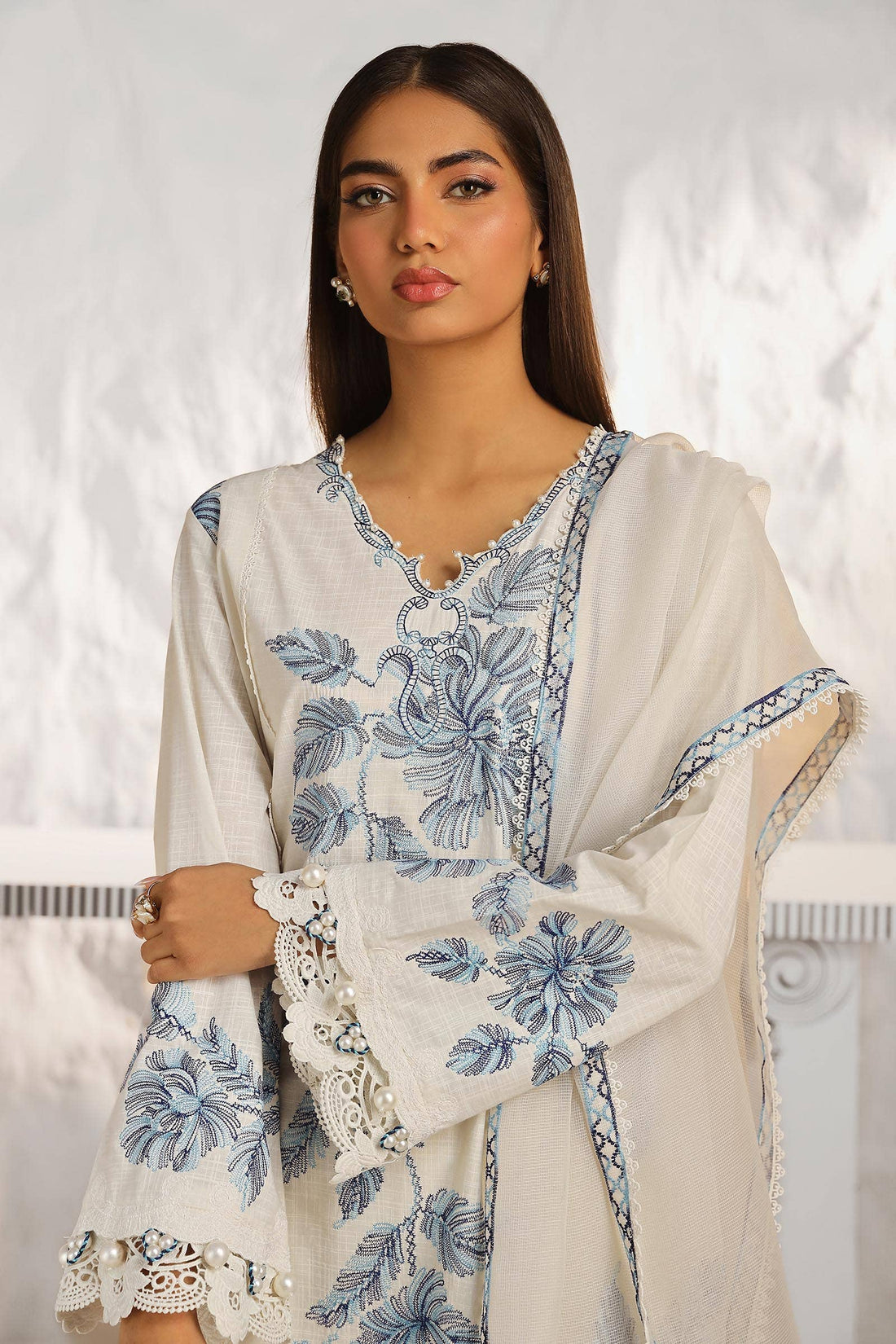 Sana Safinaz | Muzlin Summer 24 | 011A-CT - House Of Hania